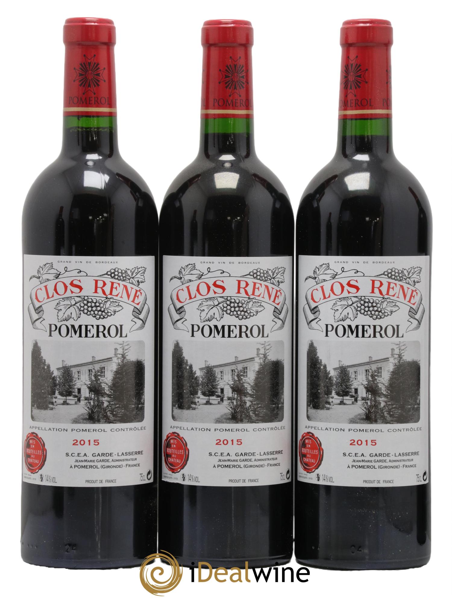 Clos René 2015 - Lot of 6 bottles - 2