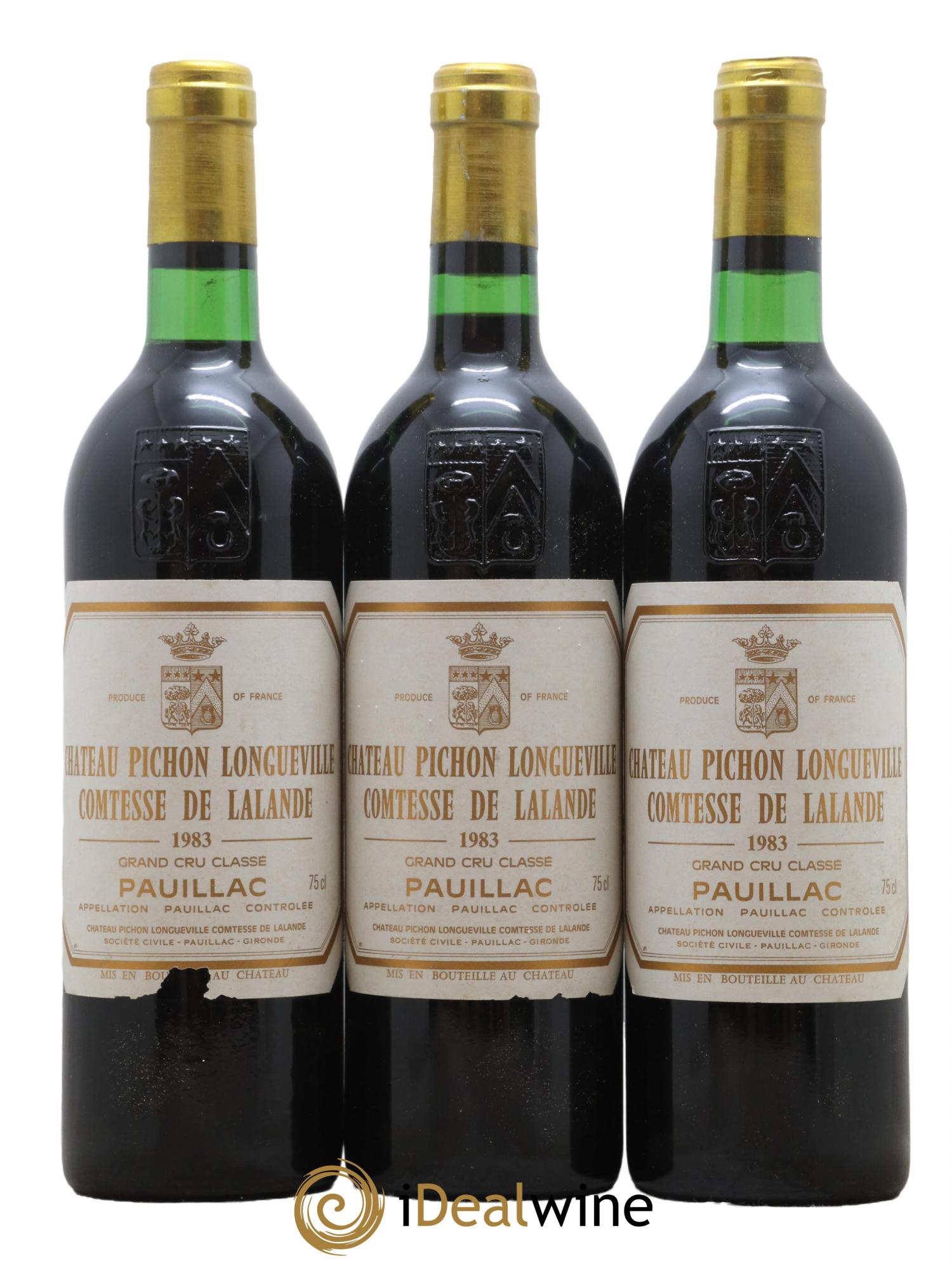Château Pichon Longueville Comtesse de Lalande 2ème Grand Cru Classé 1983 - Lot de 12 bouteilles - 1