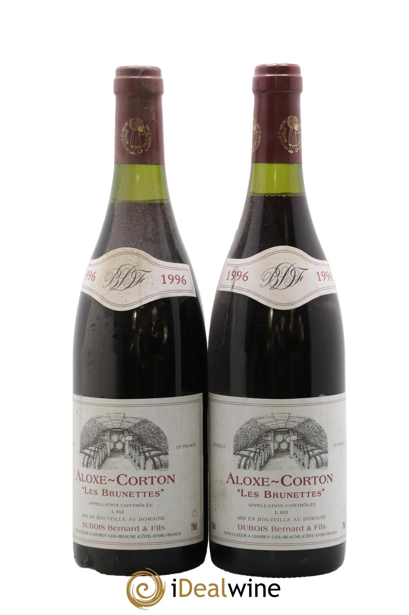 Aloxe-Corton Les Brunettes Domaine Dubois Bernard et Fils 1996 - Lot de 2 bouteilles - 0