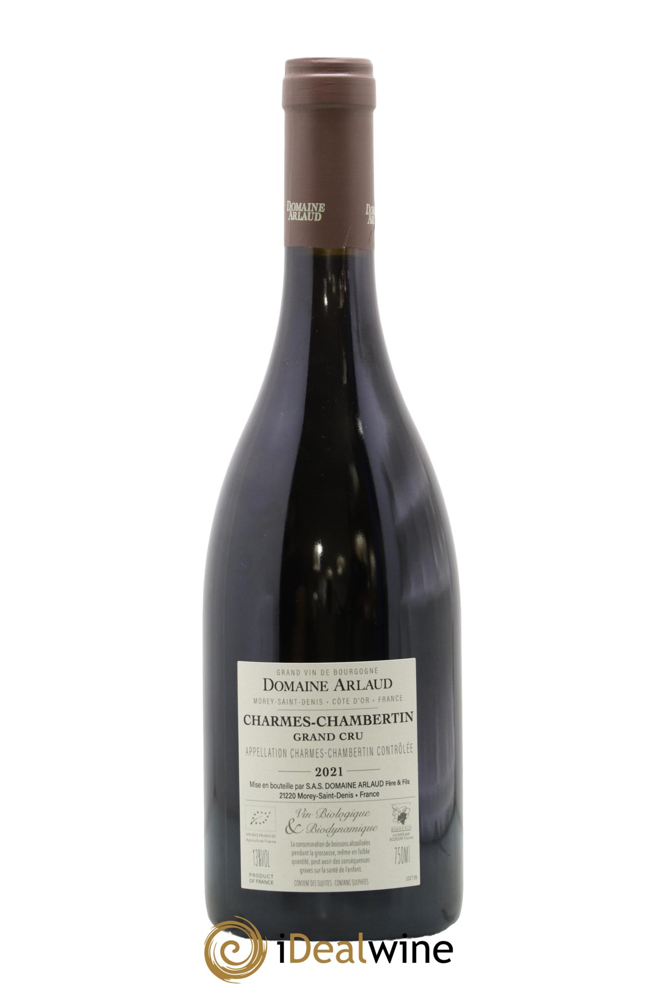 Charmes-Chambertin Grand Cru Arlaud 2021 - Lot de 1 bouteille - 1