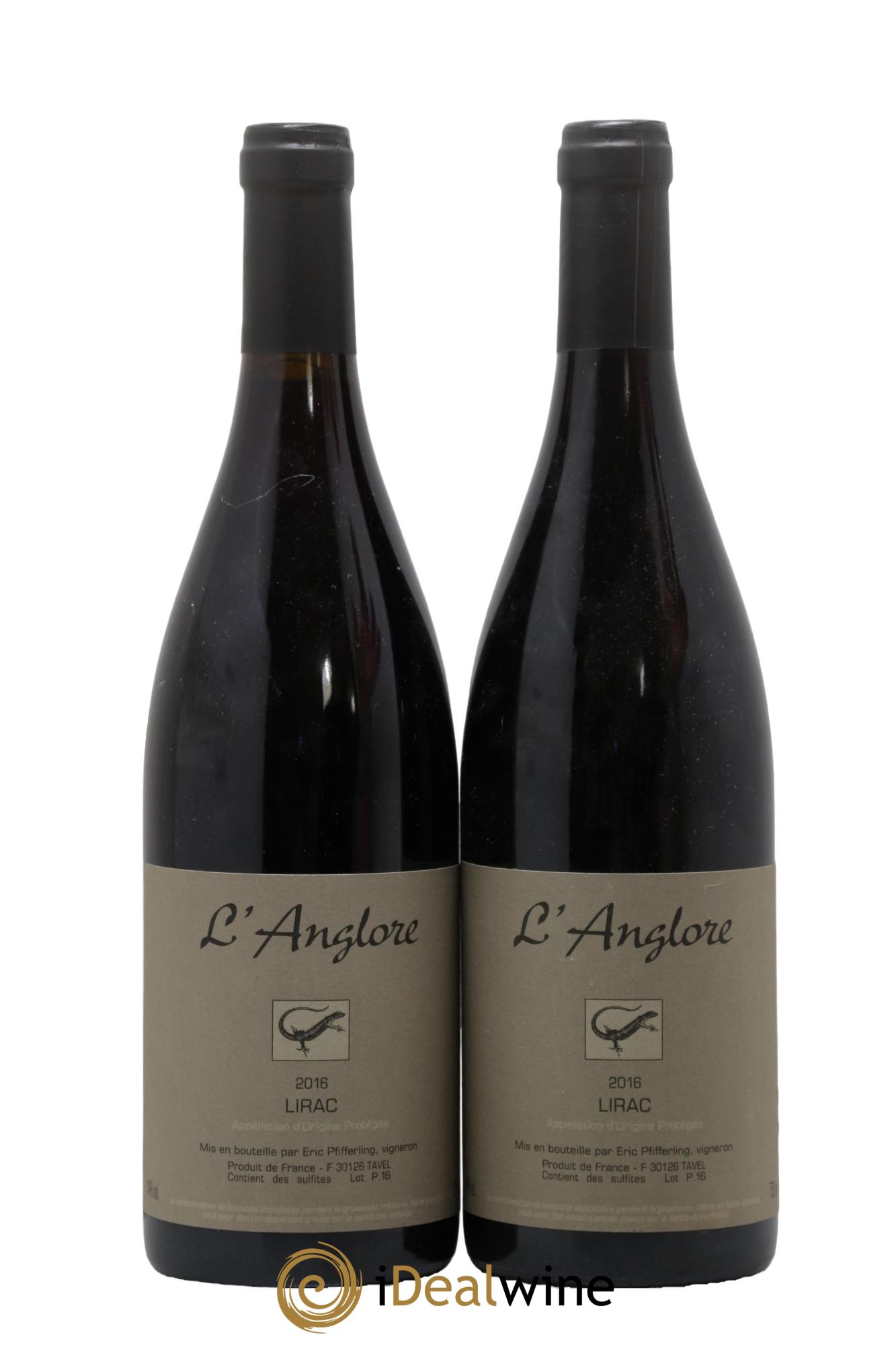 Lirac L'Anglore 2016 - Lotto di 2 bottiglie - 0