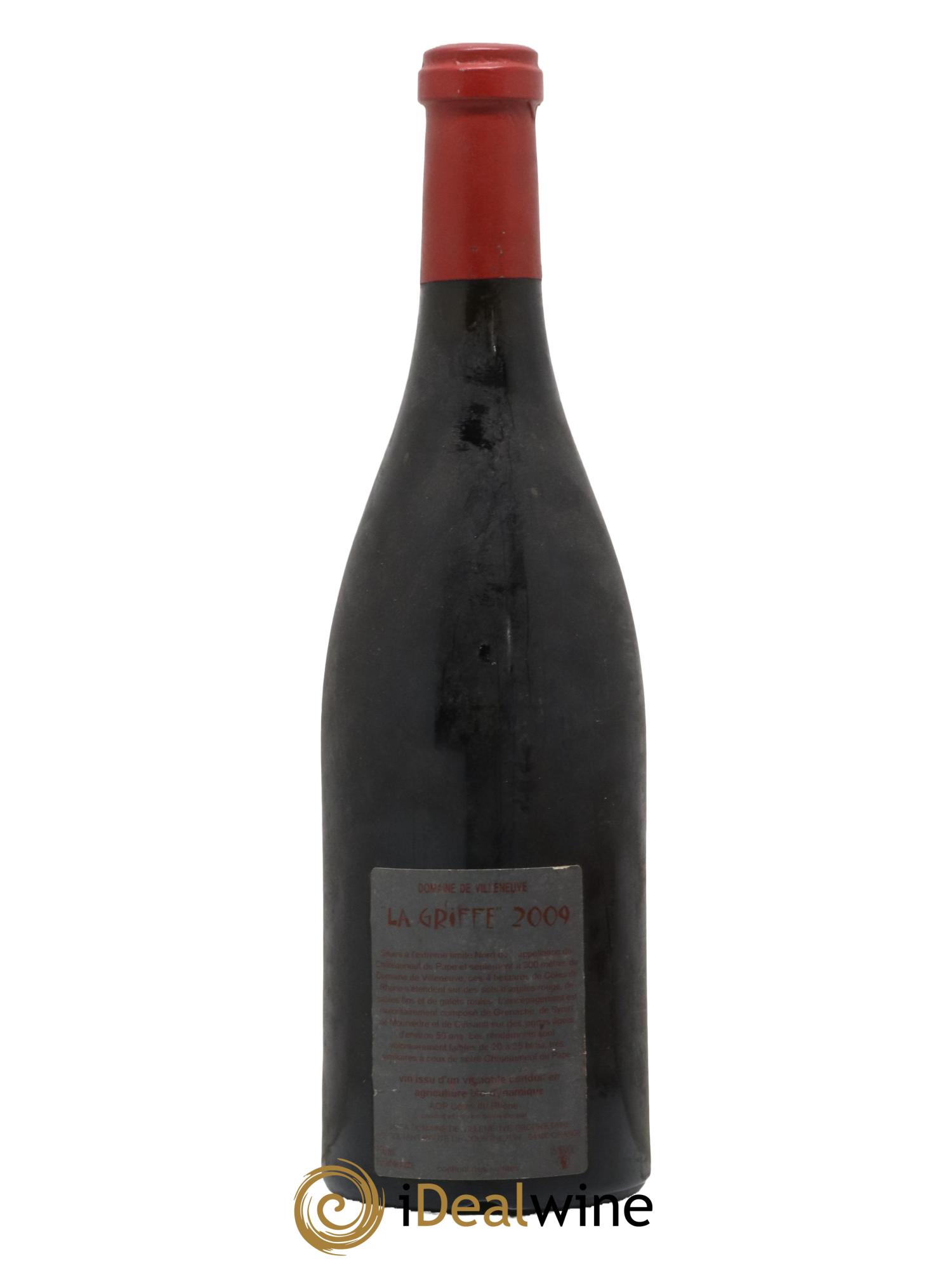Côtes-du-Rhône La Griffe Domaine de Villeneuve 2009 - Lot de 1 bouteille - 1