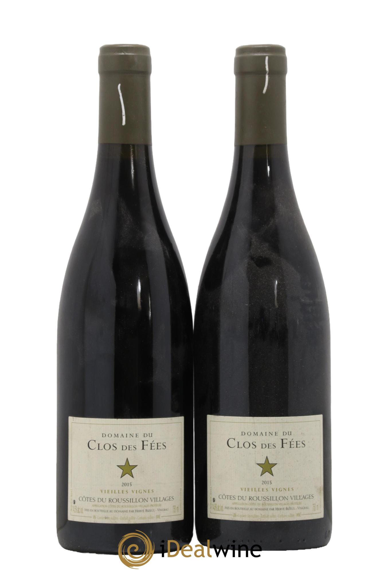 Côtes du Roussillon Villages Clos des Fées Vieilles vignes Hervé Bizeul 2015 - Lot de 2 bouteilles - 0