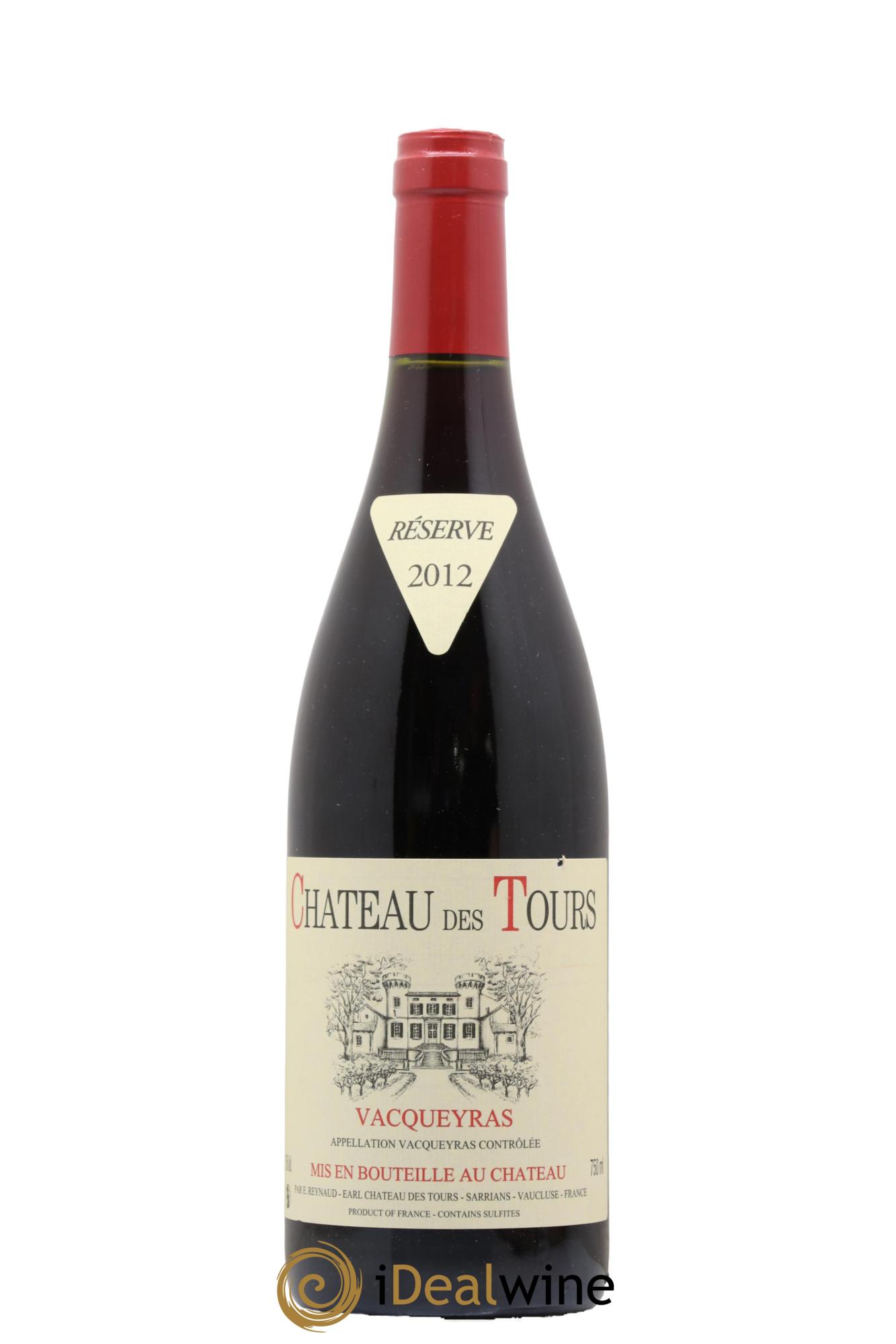Vacqueyras Château des Tours Emmanuel Reynaud 2012 - Lot de 1 bouteille - 0