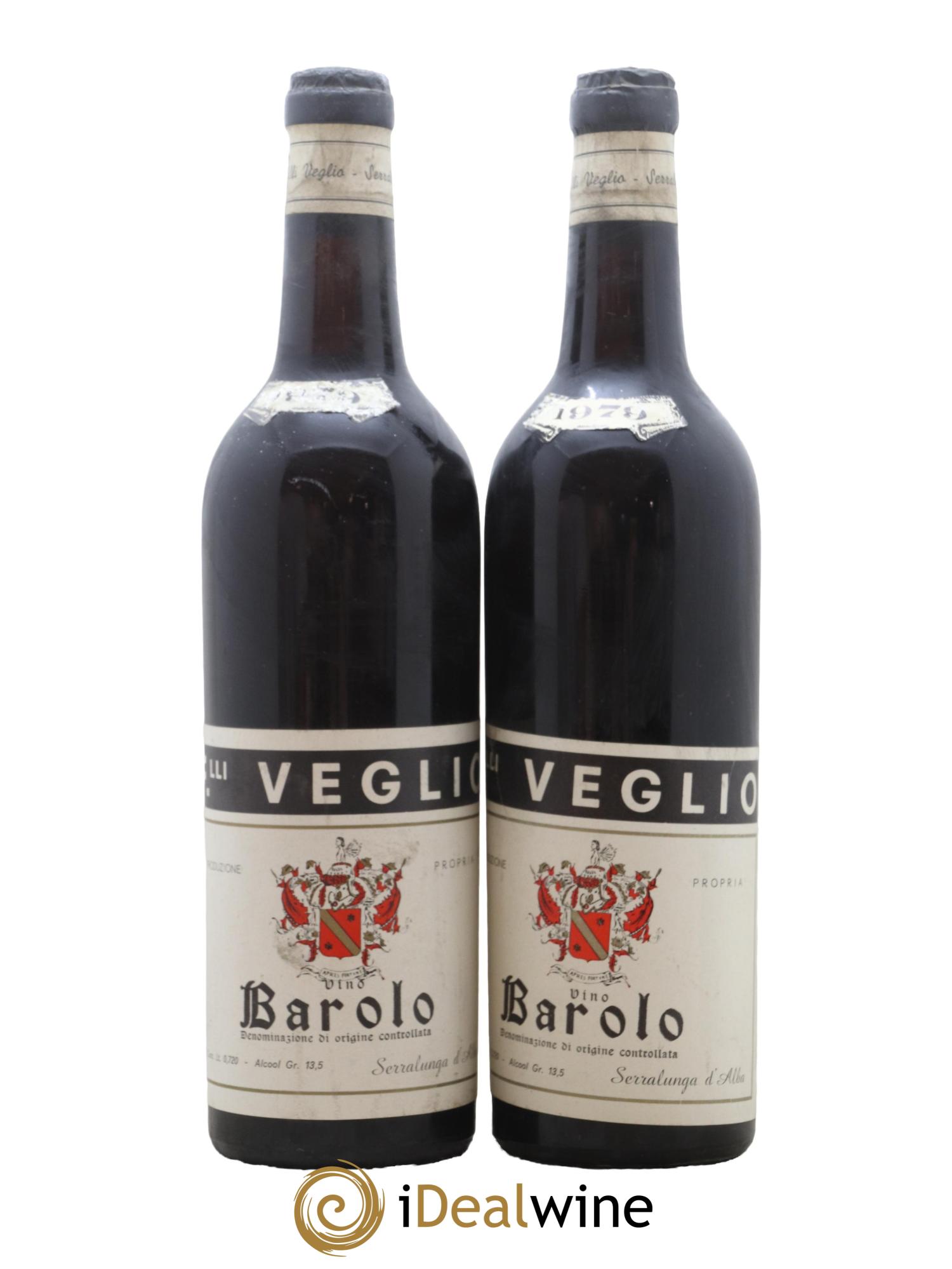 Barolo Veglio 1979 - Lot de 2 bouteilles - 0