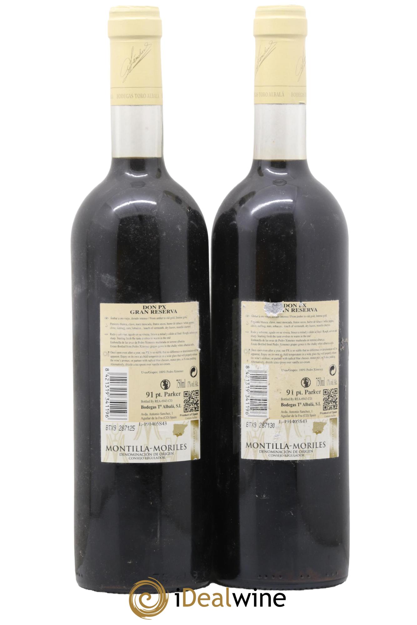 Montilla Moriles Bodegas Toro Albala Don PX Gran Reserva 1983 - Lot de 2 bouteilles - 1
