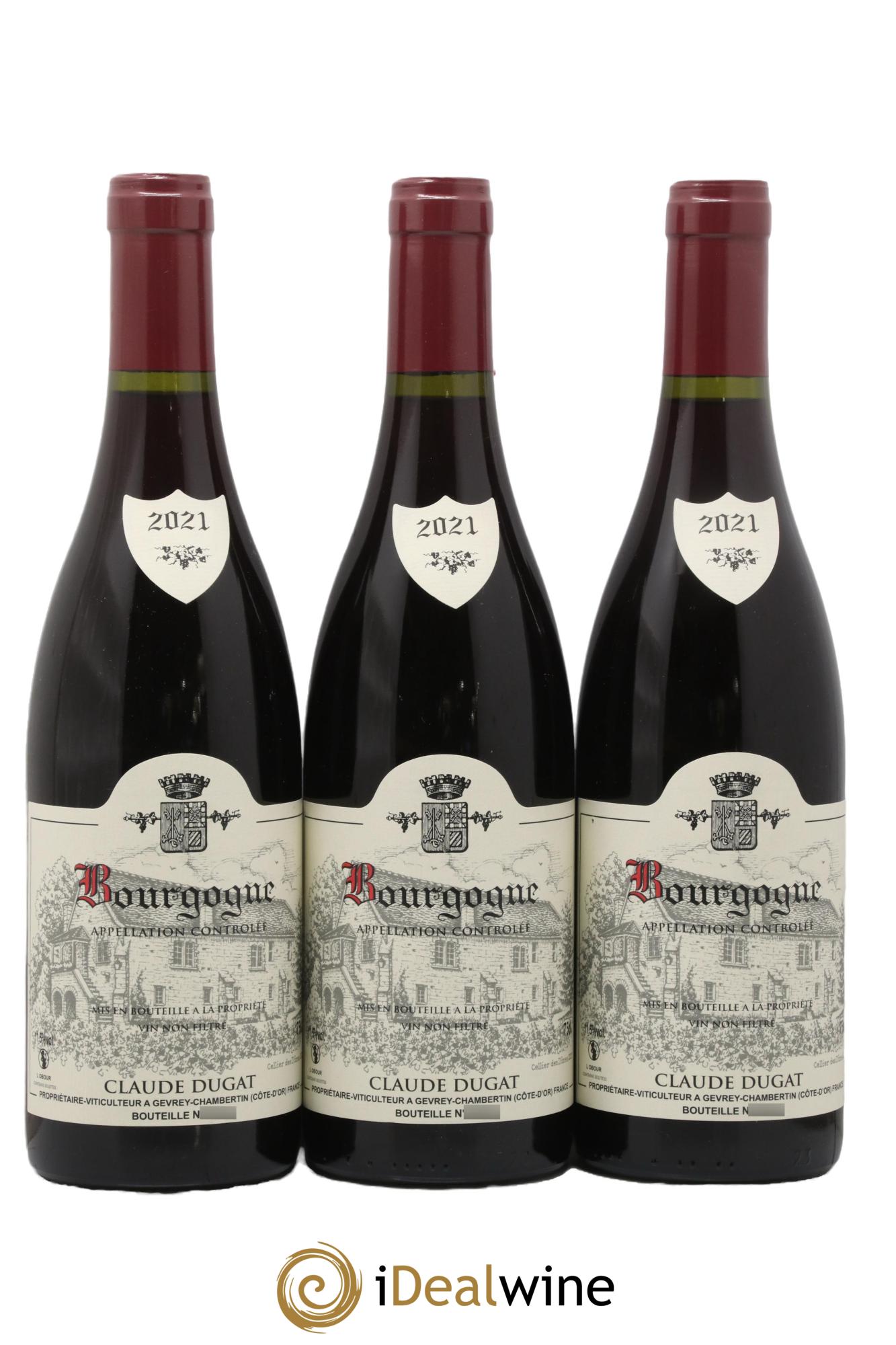 Bourgogne Claude Dugat 2021 - Posten von 3 Flaschen - 0