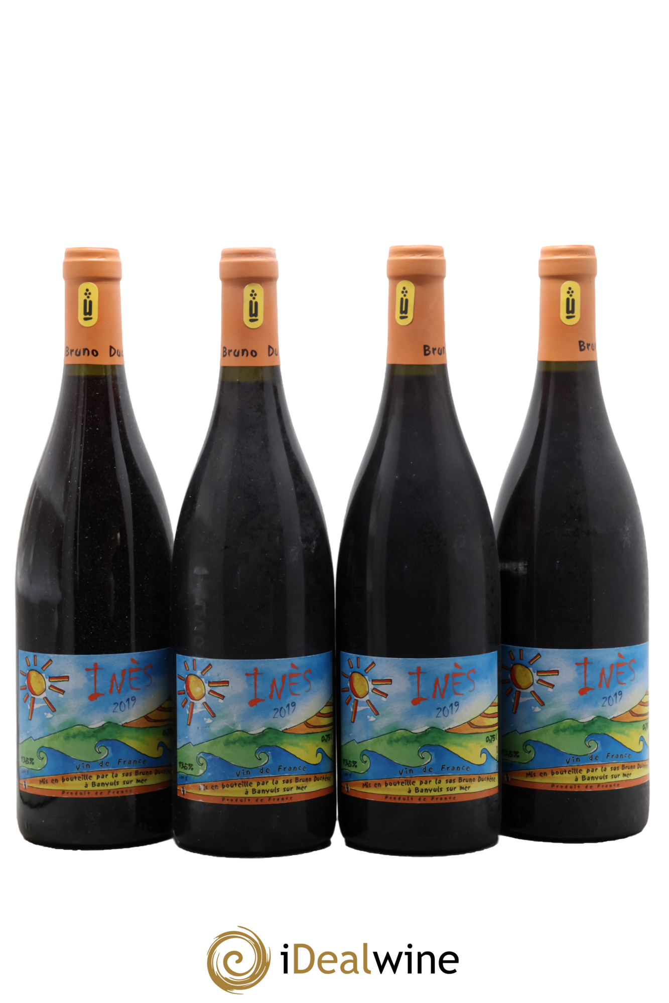 Vin de France Inès Bruno Duchêne 2019 - Lot de 4 bouteilles - 0