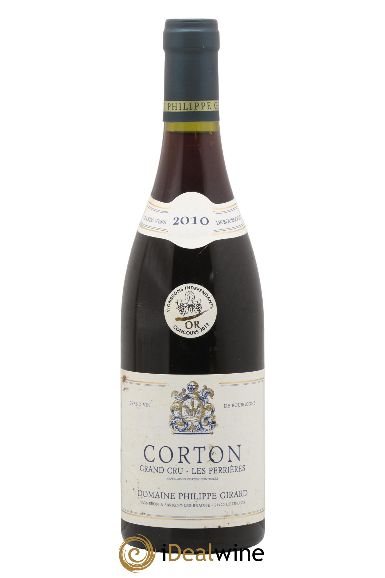Corton Grand Cru Les Perrières Philipe Girard 2010 - Lot de 1 bouteille - 0