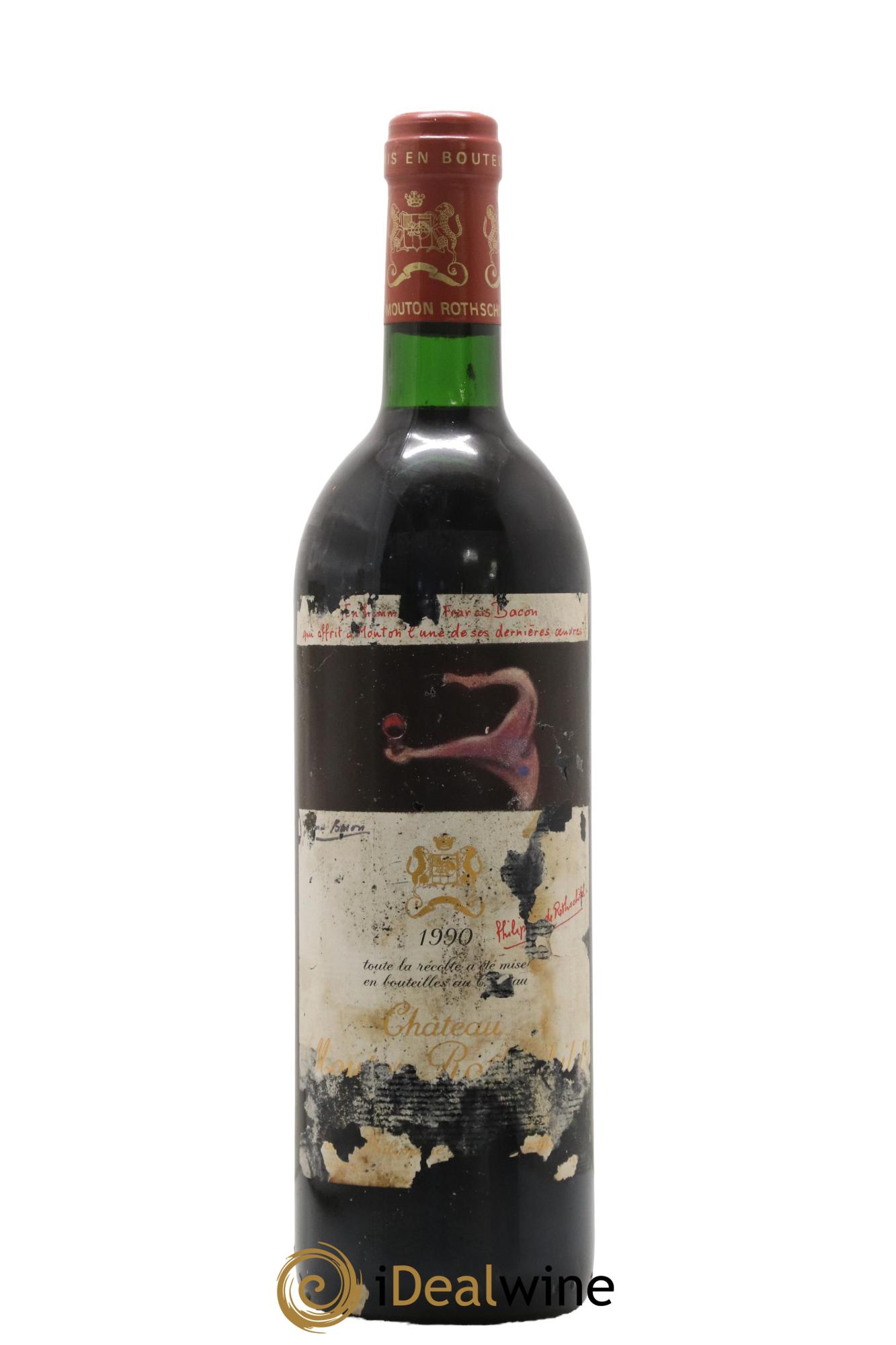 Château Mouton Rothschild 1er Grand Cru Classé 1990 - Lot de 1 bouteille - 0