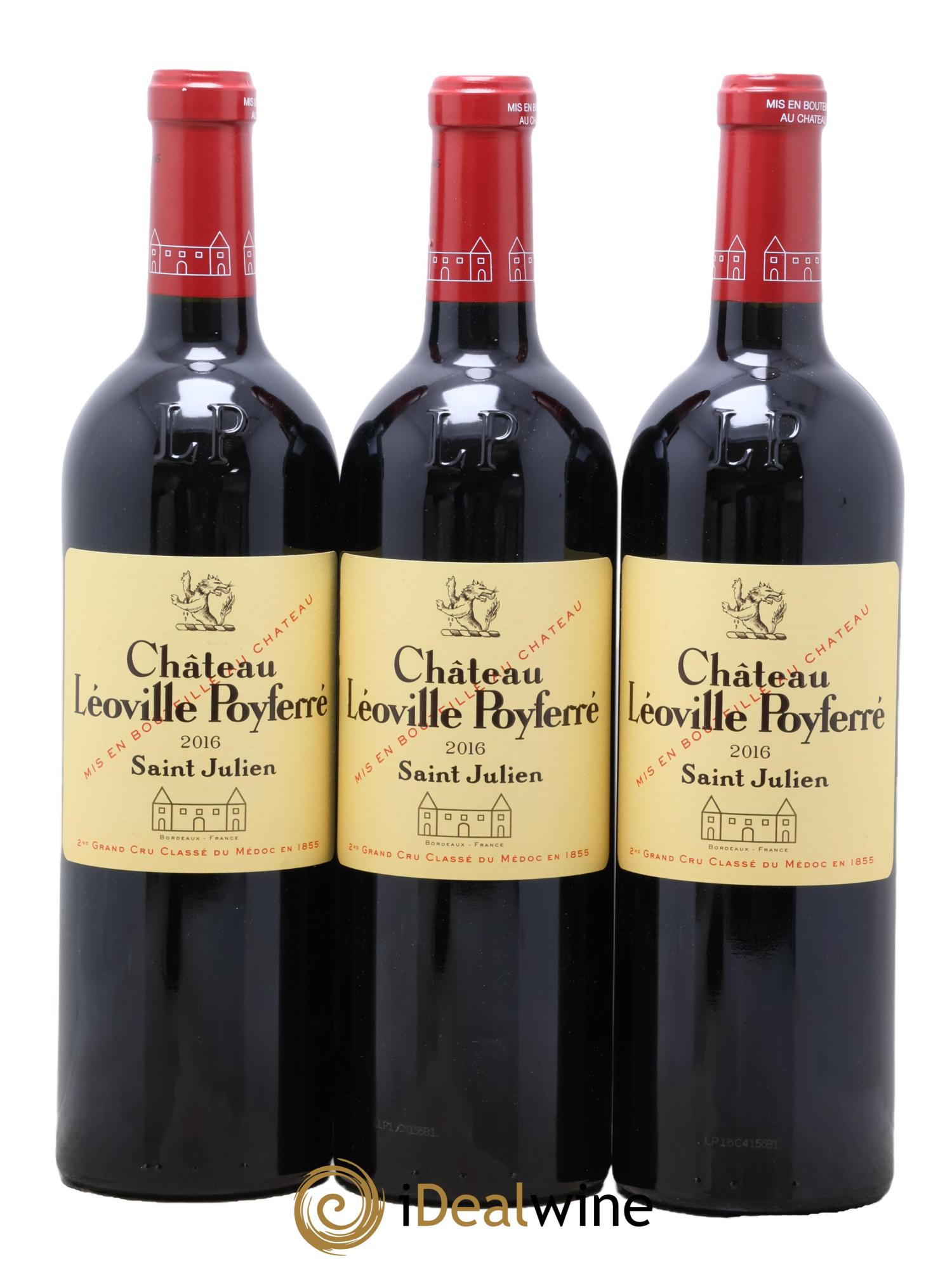 Château Léoville Poyferré 2ème Grand Cru Classé 2016 - Lot de 3 bouteilles - 0