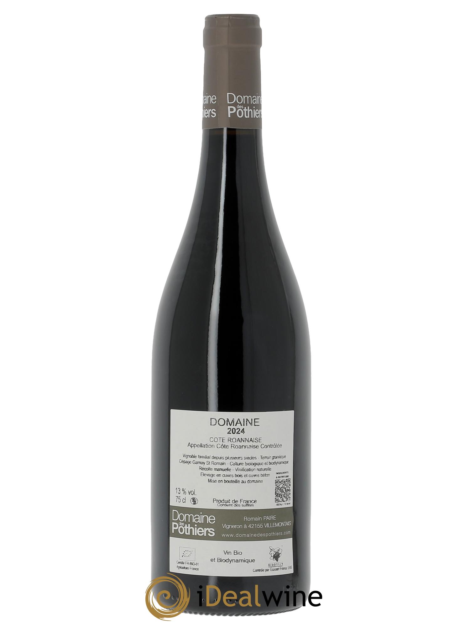 Côte Roannaise Domaine Domaine des Pothiers 2024 - Lot de 1 bouteille - 1