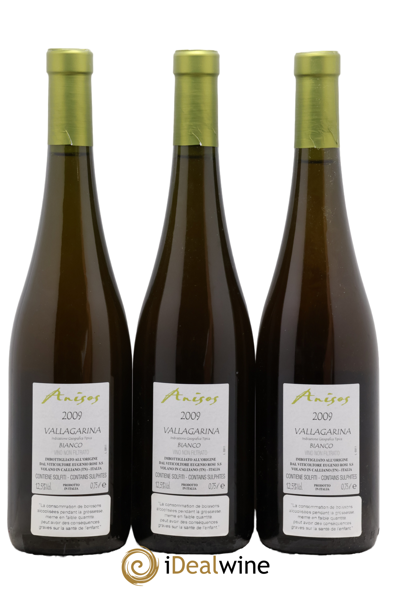 Trentin Haut Adige IGT Vallagarina Anisos Eugenio Rosi 2009 - Lot of 3 bottles - 1