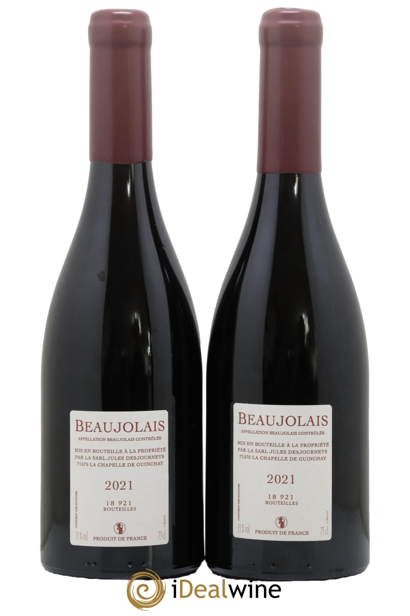 Beaujolais Je M'Applique... J.Desjourneys 2021 - Lot of 2 bottles - 1