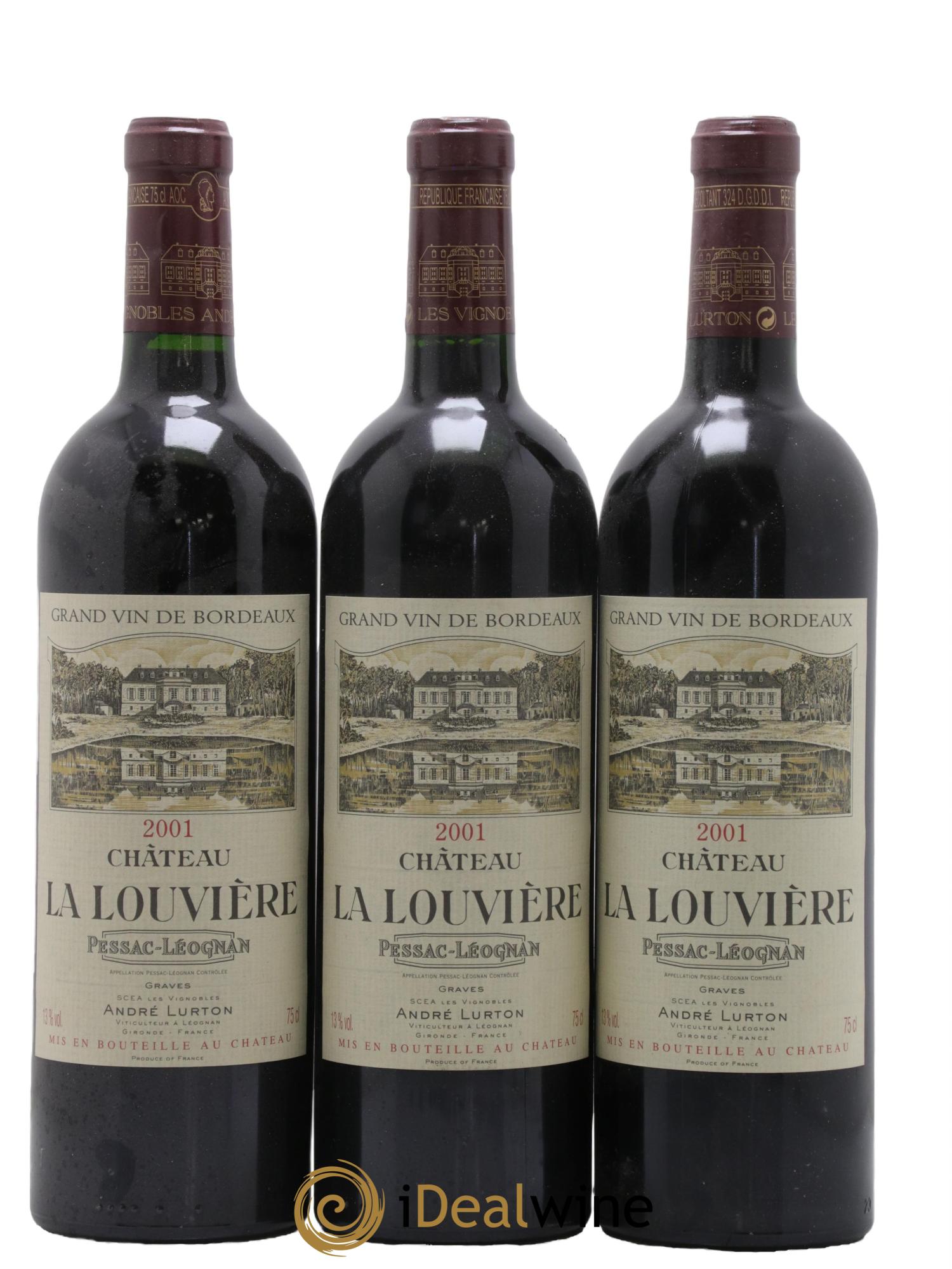 Château la Louvière 2001 - Lot de 12 bouteilles - 1