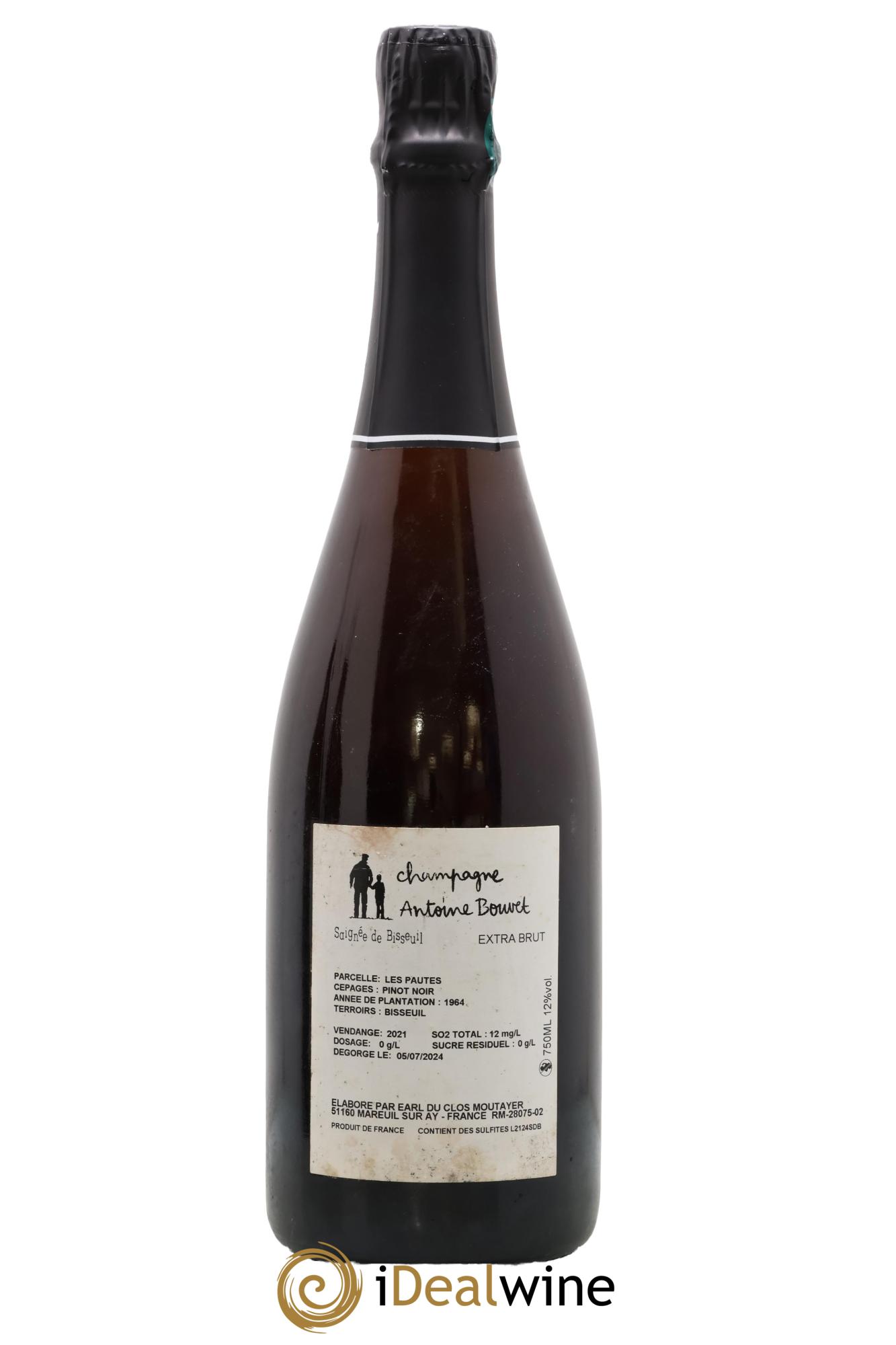 Saignée de Bisseuil les Pautes Extra-Brut Antoine Bouvet 2021 - Lotto di 1 bottiglia - 1