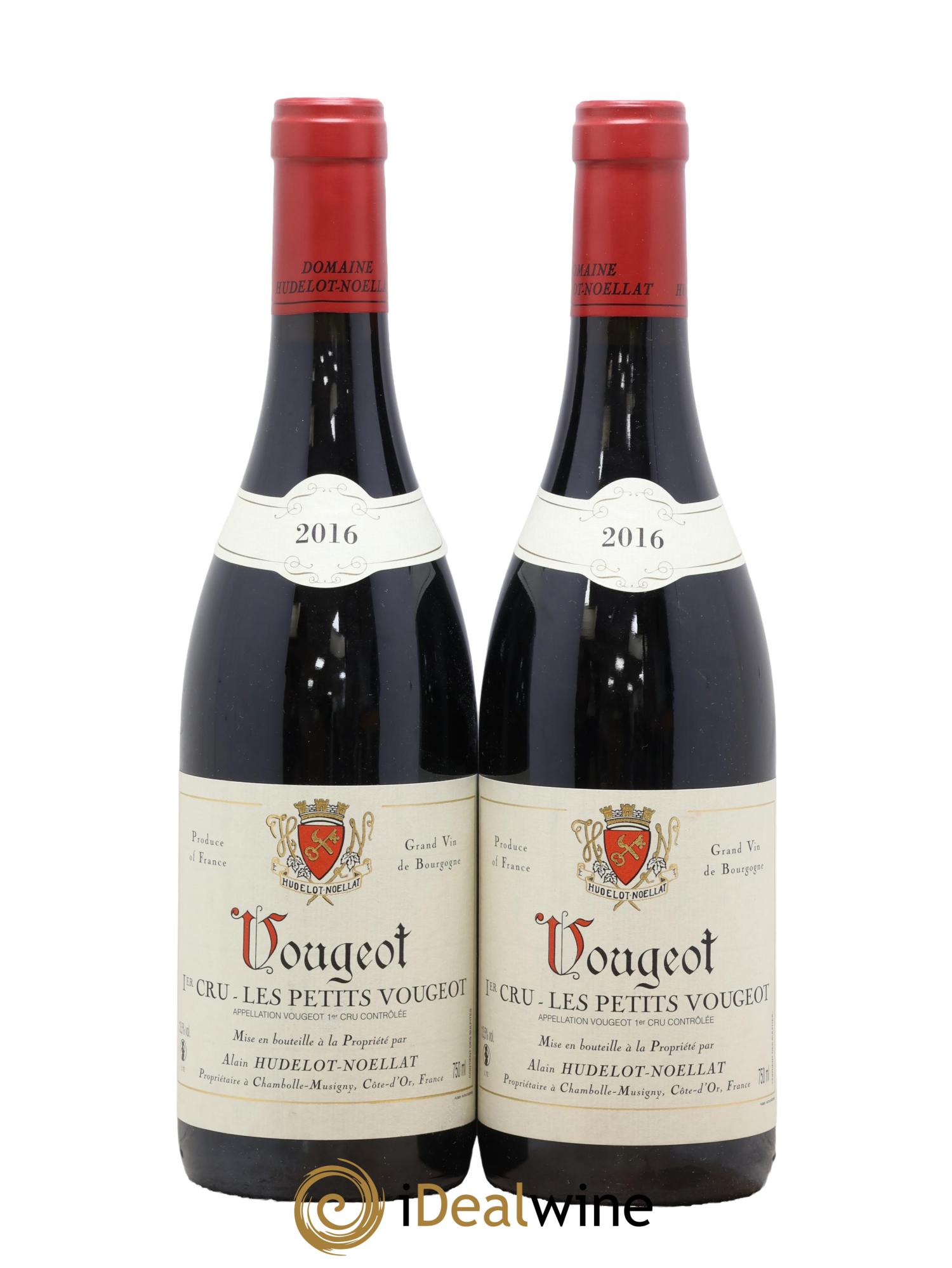 Vougeot 1er Cru Les Petits Vougeot Hudelot-Noëllat 2016 - Lot de 2 bouteilles - 0