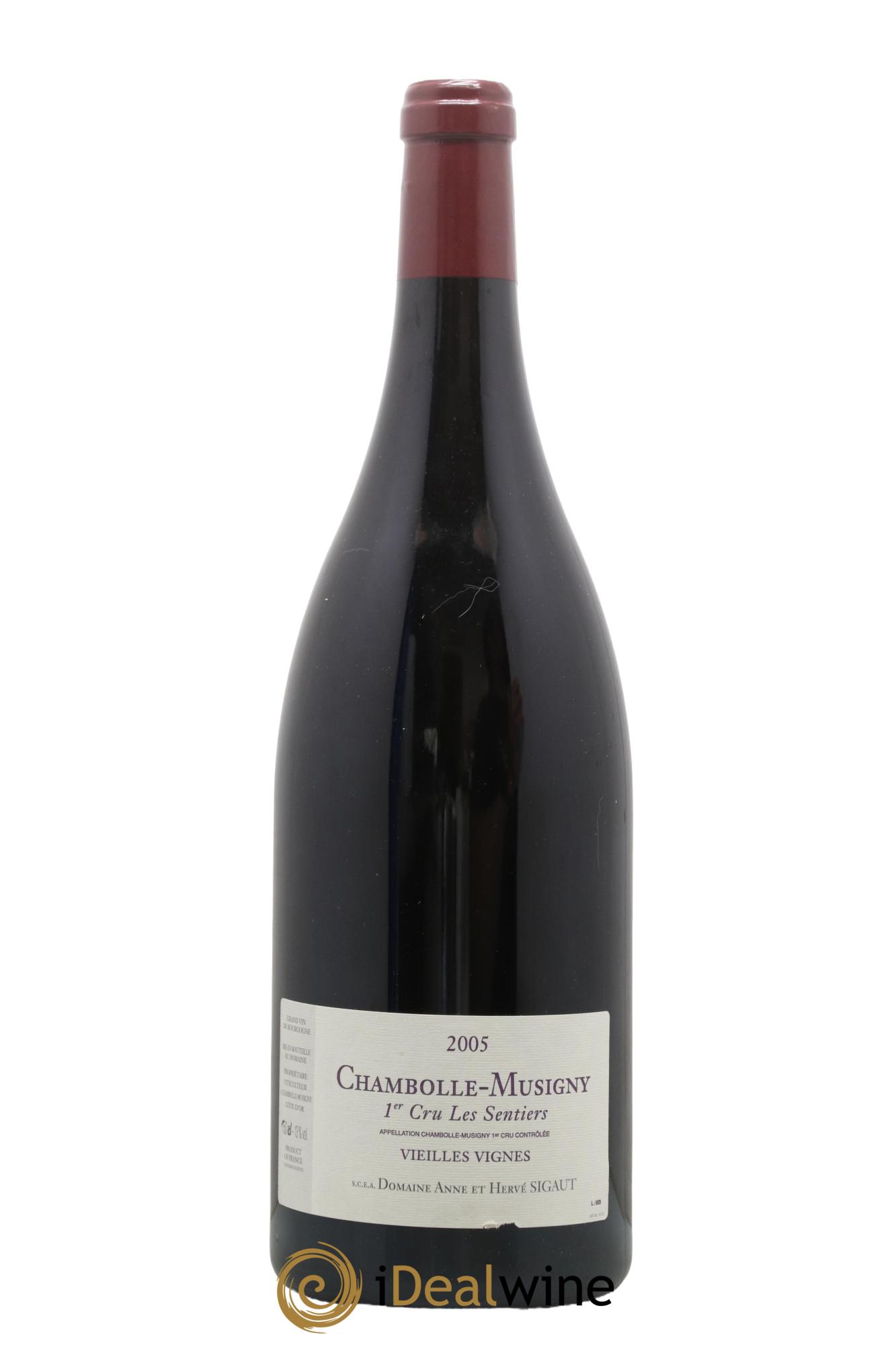 Chambolle-Musigny 1er Cru Les Sentiers Vieilles Vignes Anne et Hervé Sigaut (Domaine) 2005 - Lot de 1 magnum - 0