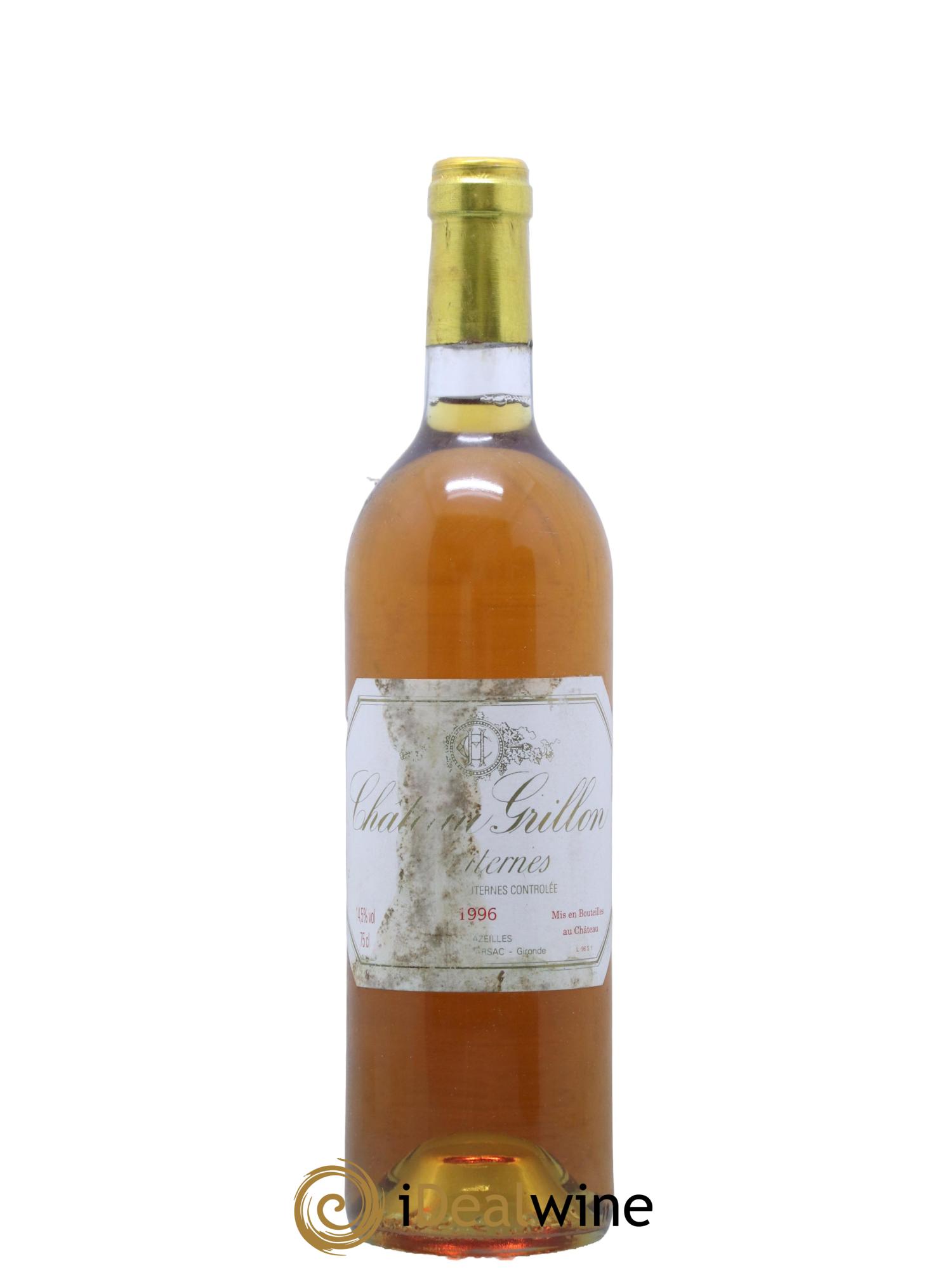 Sauternes Chateau Grillon 1996 - Lotto di 1 bottiglia - 0