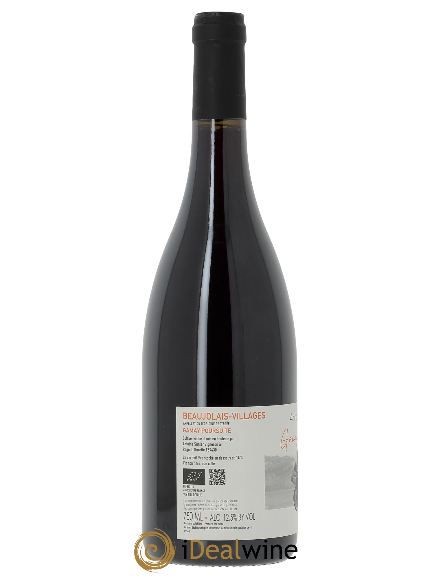 Beaujolais Villages Gamay Poursuite Antoine Sunier  2025 - Lot of 1 bottle - 1