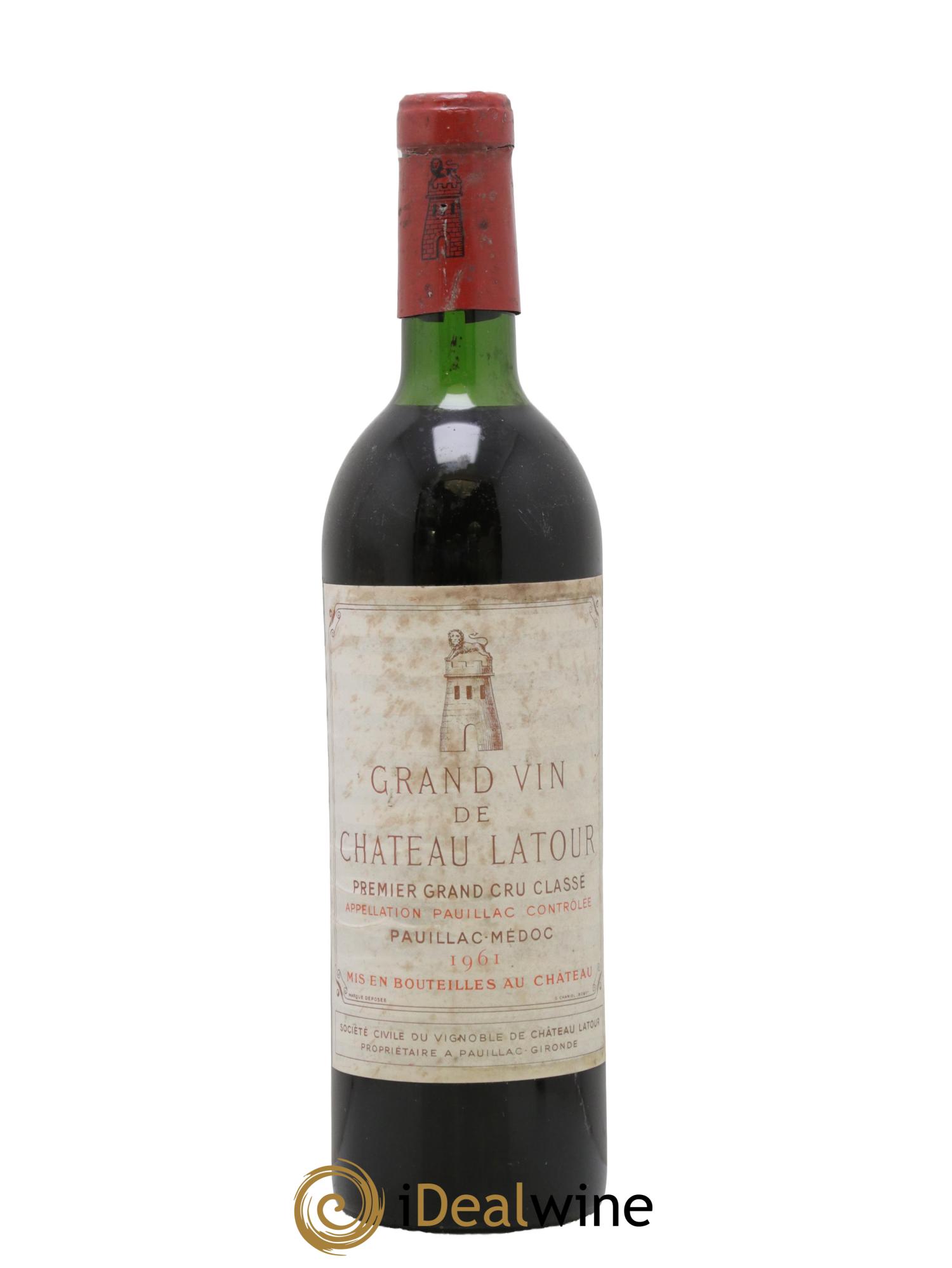 Château Latour 1er Grand Cru Classé 1961 - Lot de 1 bouteille - 0