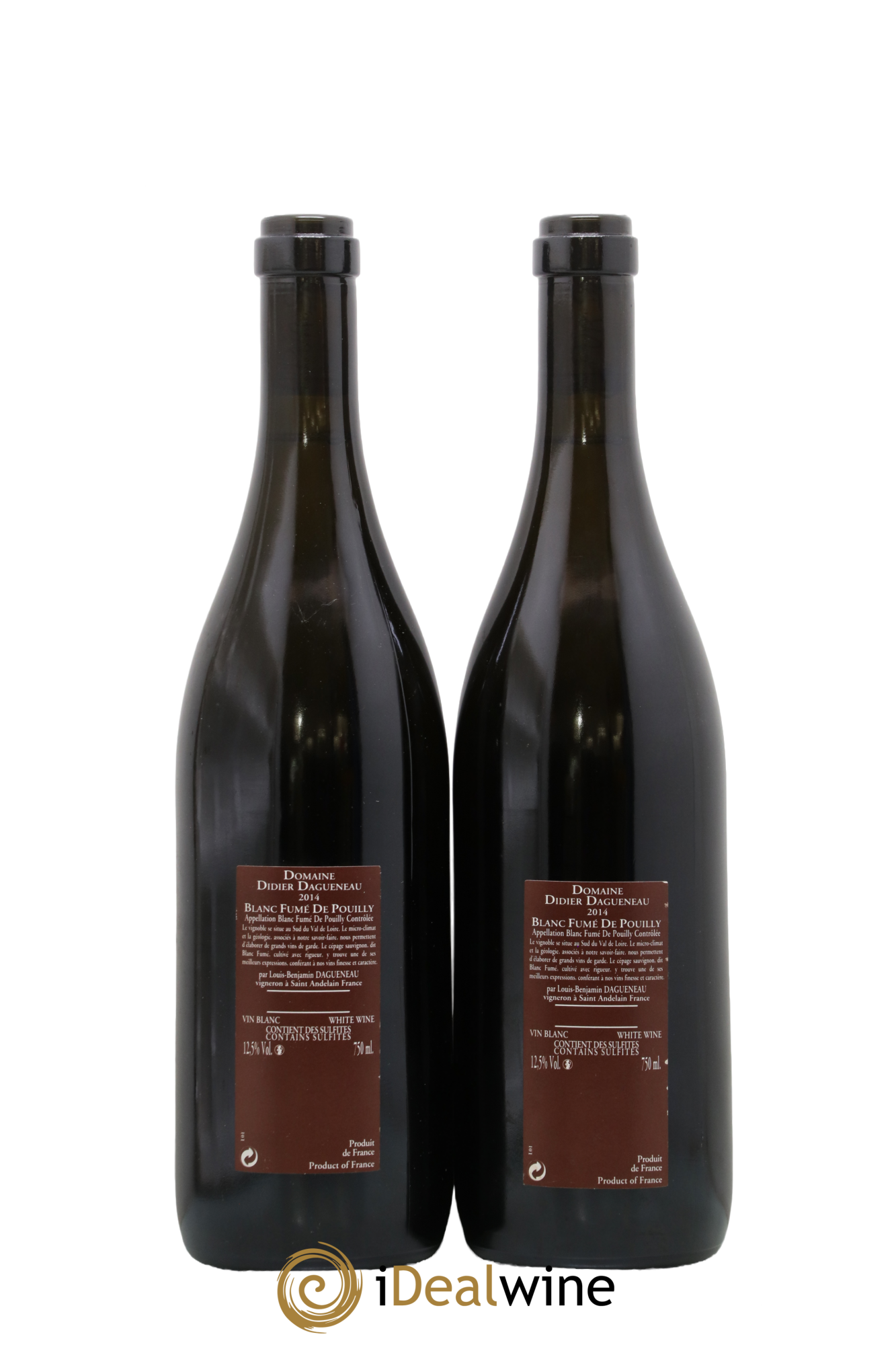 Vin de France (anciennement Pouilly-Fumé) Pur Sang Dagueneau (Domaine Didier - Louis-Benjamin) 2014 - Lotto di 2 bottiglie - 1