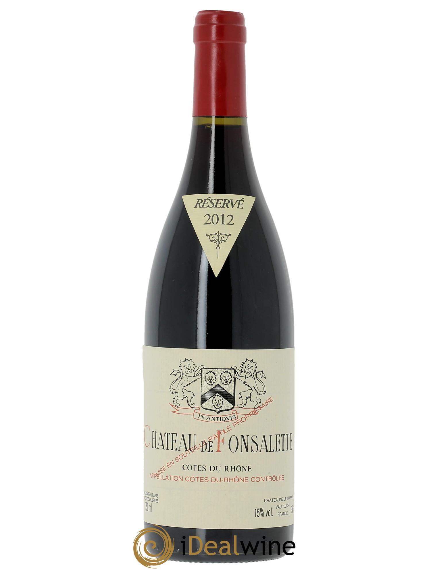 Côtes-du-Rhône Cuvée Syrah Château de Fonsalette 2012 - Posten von 1 Flasche - 0