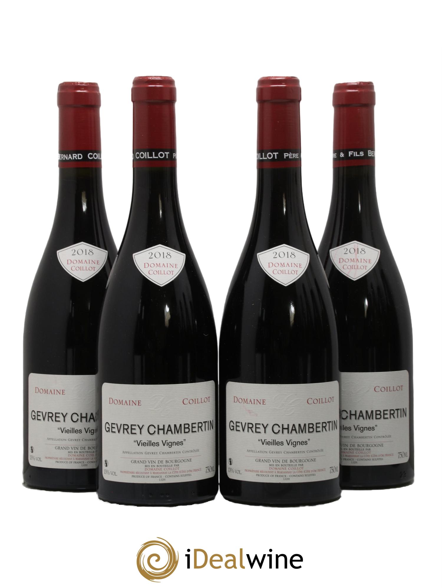Gevrey-Chambertin Vieilles Vignes Domaine Coillot 2018 - Lot de 4 bouteilles - 0