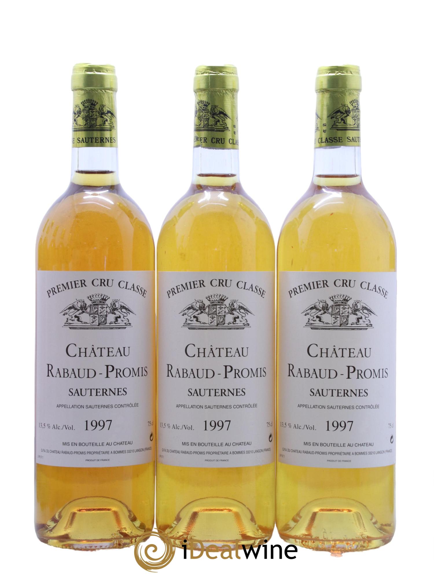 Château Rabaud Promis 1er Grand Cru Classé 1997 - Posten von 12 Flaschen - 2