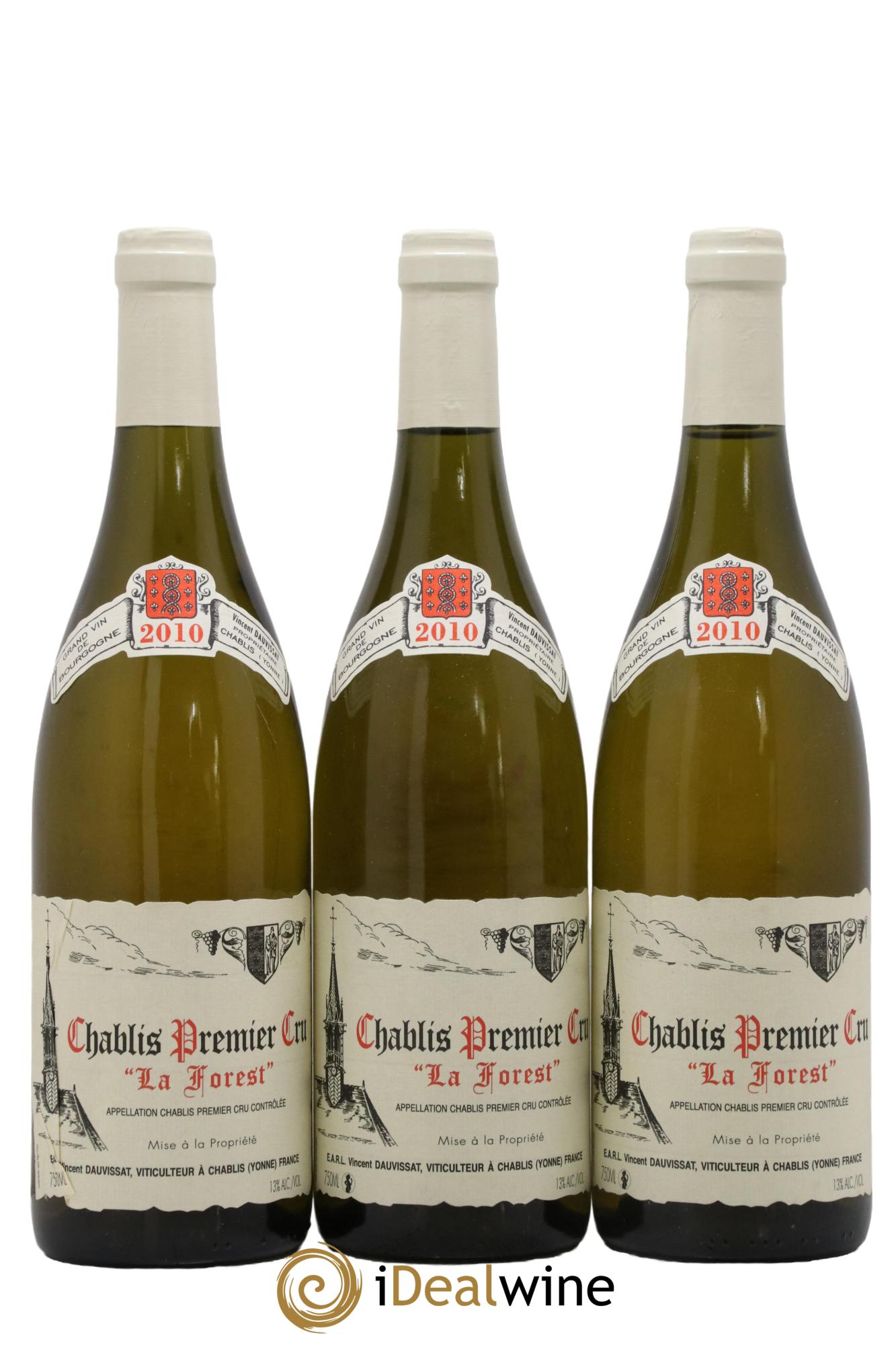 Chablis 1er Cru La Forest Vincent Dauvissat (Domaine) 2010 - Lot de 3 bouteilles - 0