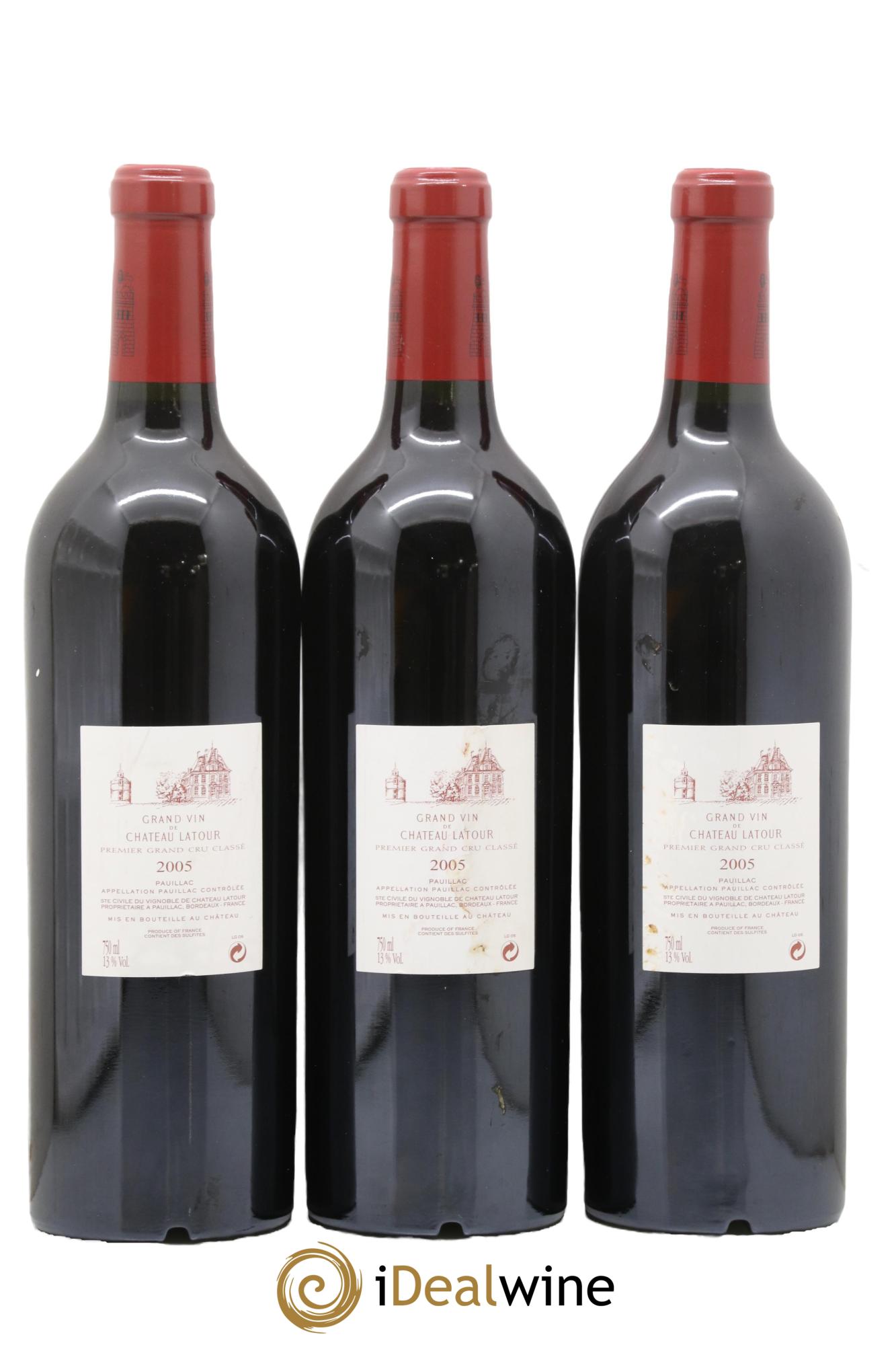 Château Latour 1er Grand Cru Classé 2005 - Lot de 3 bouteilles - 1