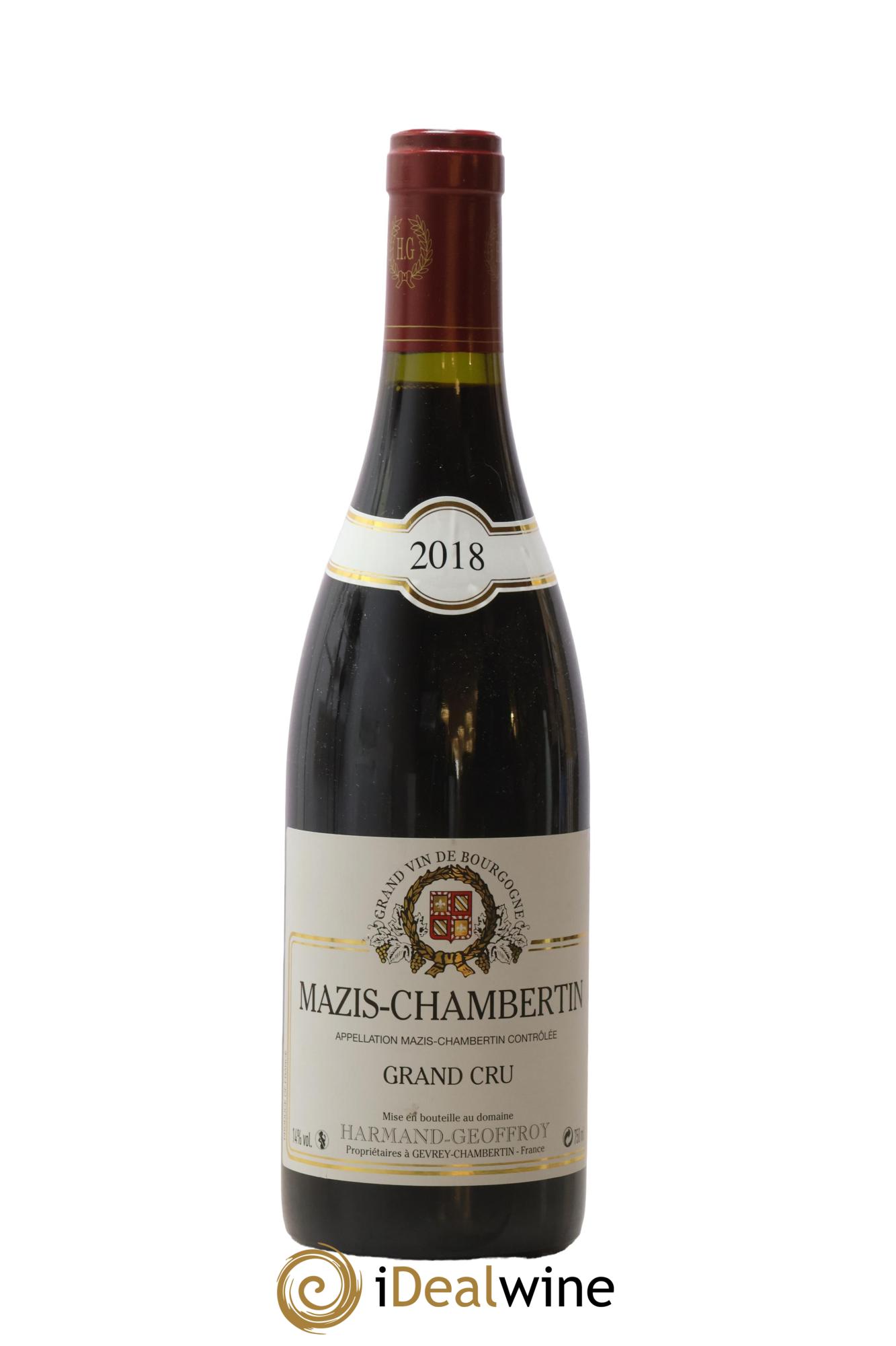 Mazis-Chambertin Grand Cru Harmand-Geoffroy (Domaine) 2018 - Lot de 1 bouteille - 0