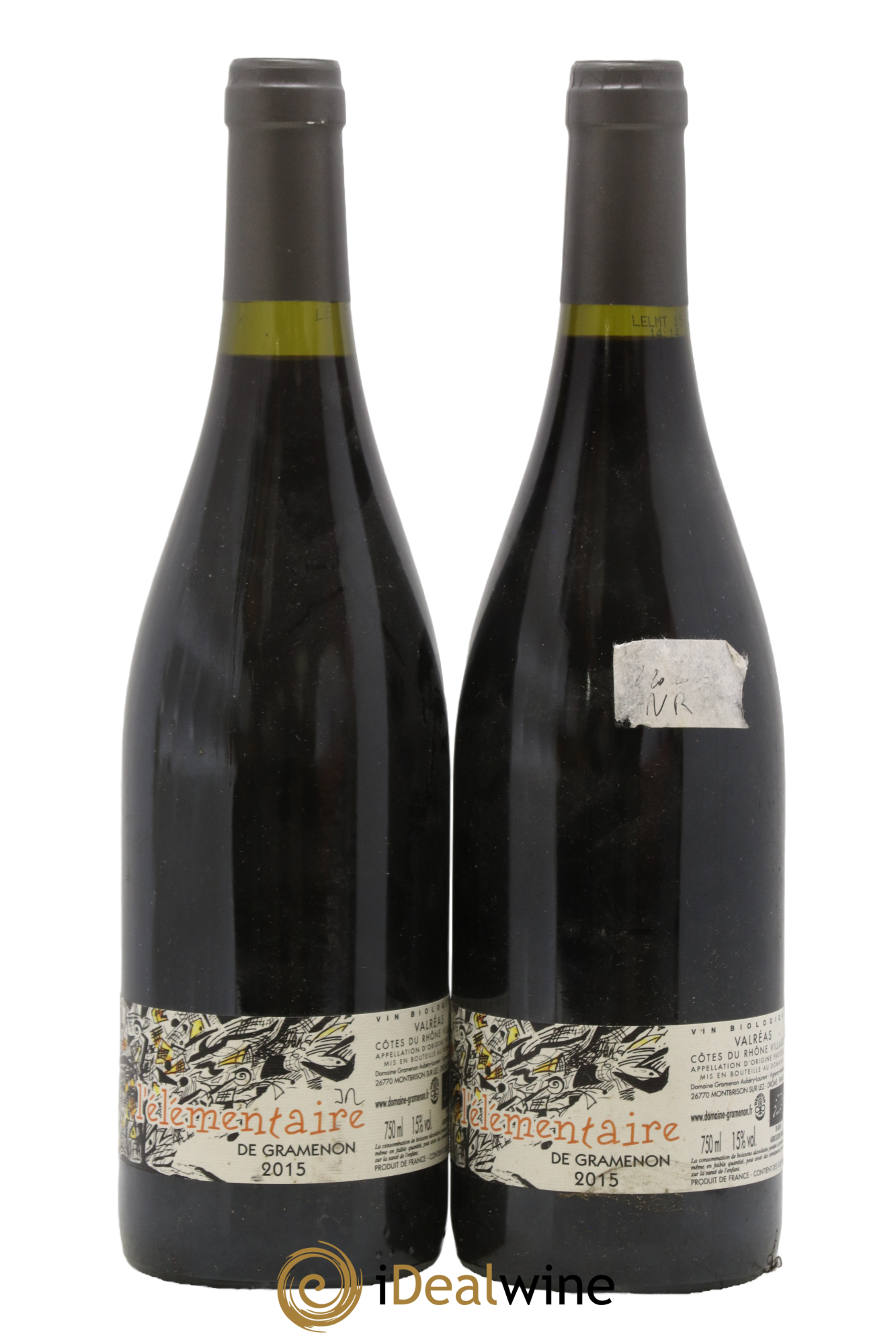 Côtes-du-Rhône L'élémentaire Gramenon (Domaine) 2015 - Lot de 2 bouteilles - 0