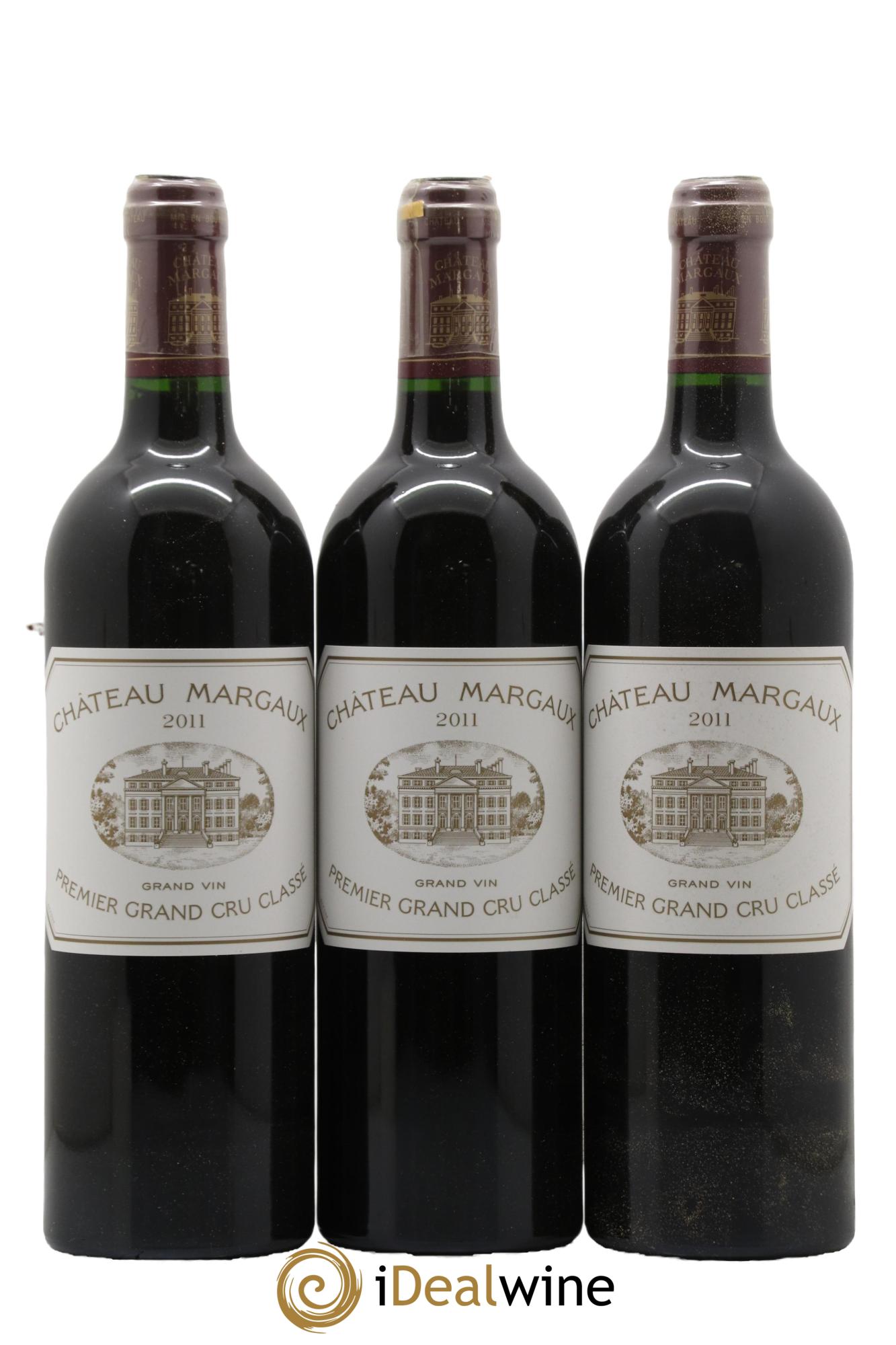 Château Margaux 1er Grand Cru Classé 2011 - Lot de 3 bouteilles - 0