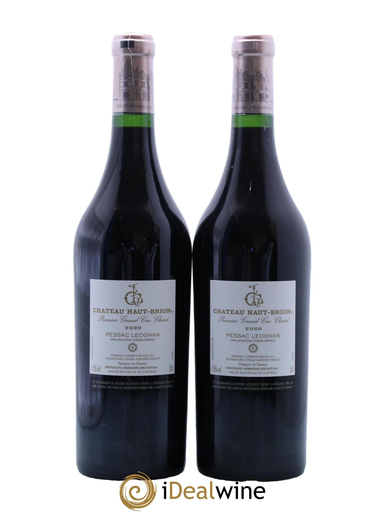 Château Haut Brion 1er Grand Cru Classé 2020 - Lotto di 2 bottiglie - 1