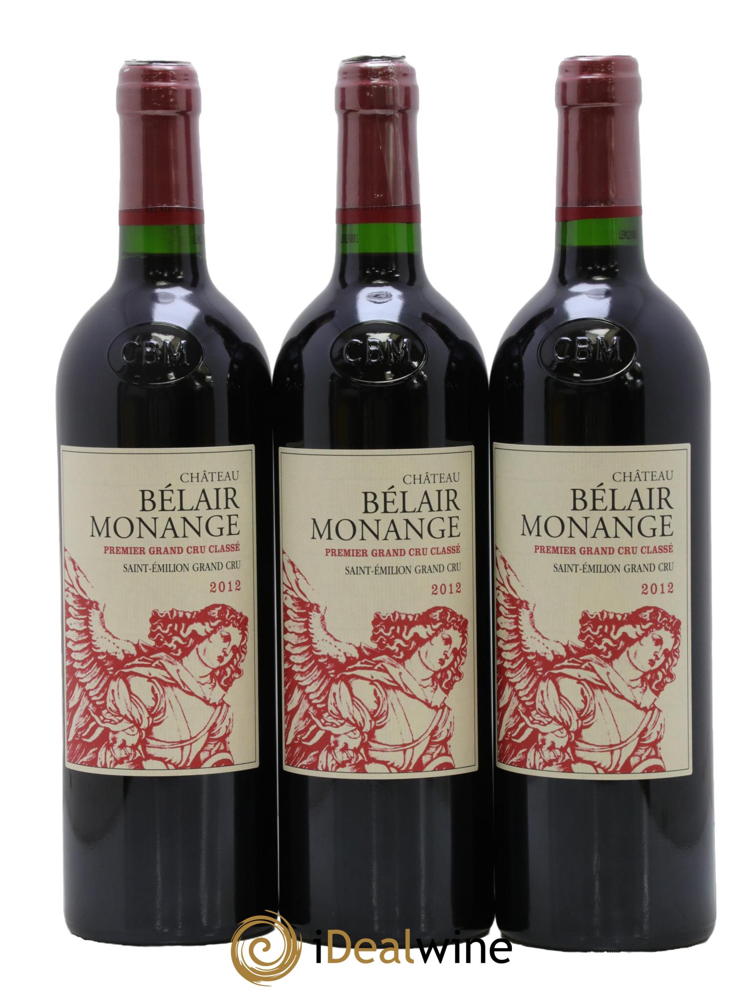 Château Belair (Belair-Monange) 1er Grand Cru Classé B 2012 - Lotto di 6 bottiglie - 1