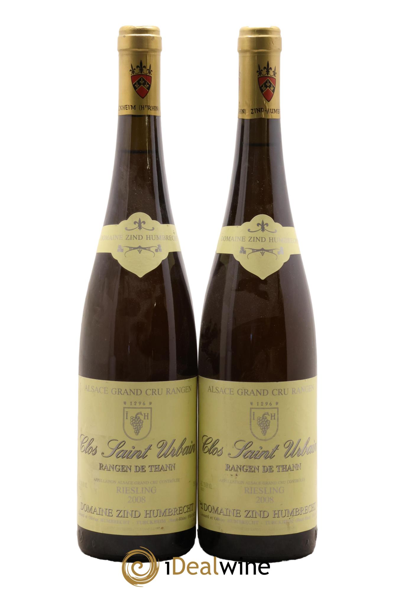 Alsace Riesling Grand Cru Rangen de Thann Clos Saint Urbain Zind-Humbrecht (Domaine) 2008 - Lot of 2 bottles - 0