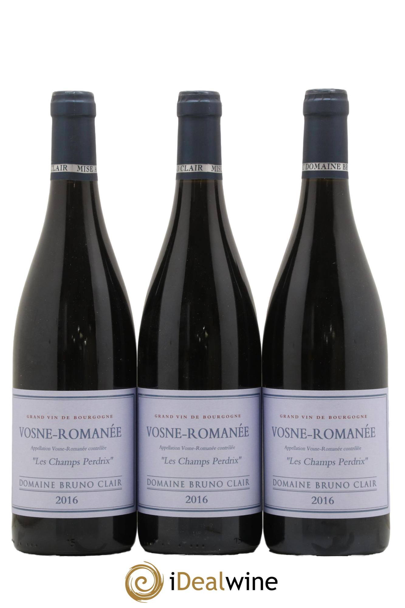 Vosne-Romanée Les Champs Perdrix Bruno Clair (Domaine) 2016 - Lot of 3 bottles - 0