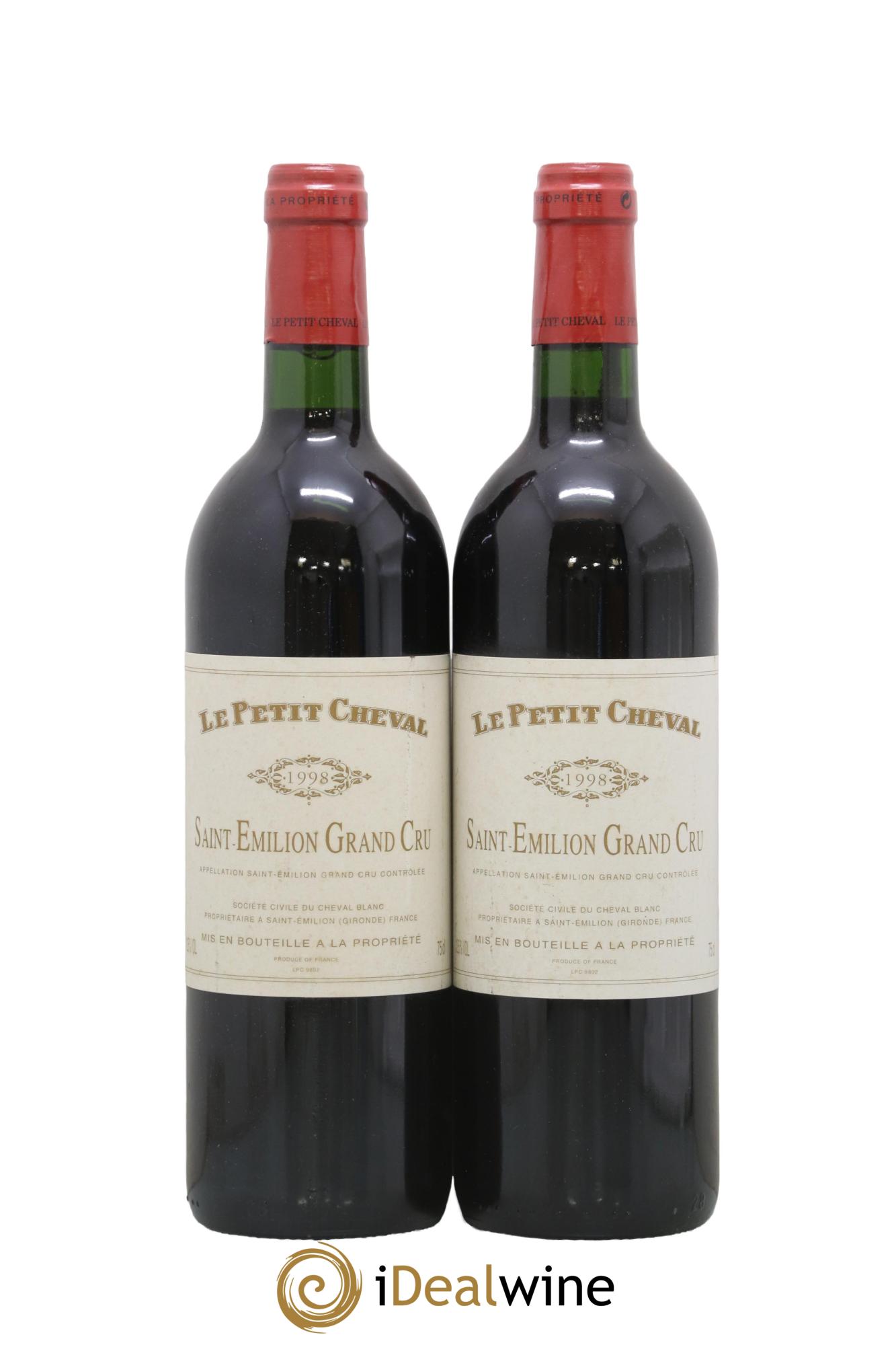 Le Petit Cheval Second Vin 1998 - Lot de 2 bouteilles - 0