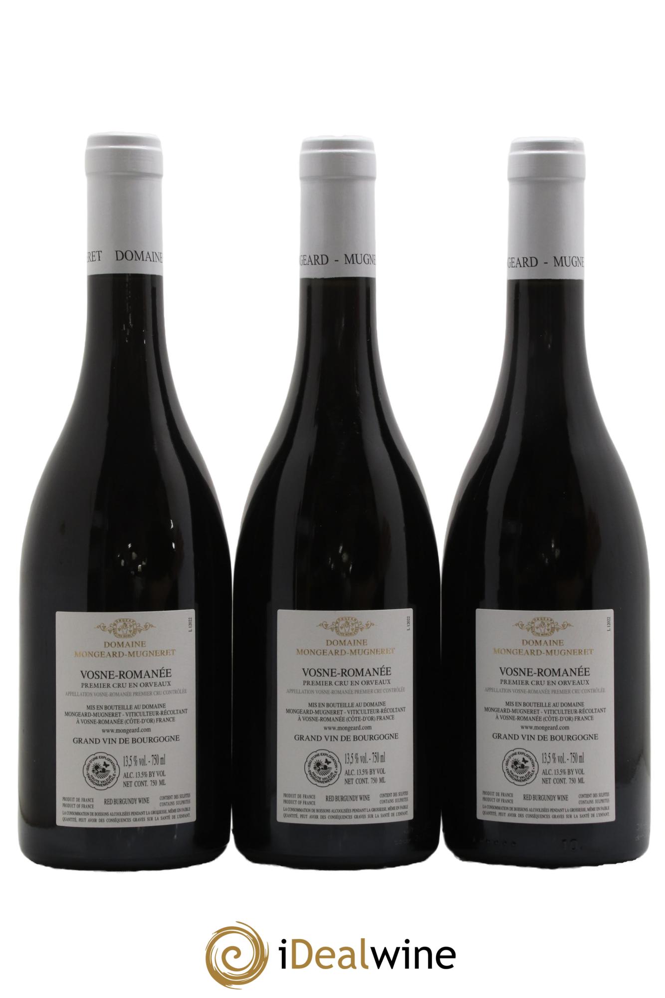 Vosne-Romanée 1er Cru En Orveaux Mongeard-Mugneret (Domaine) 2022 - Posten von 3 Flaschen - 1