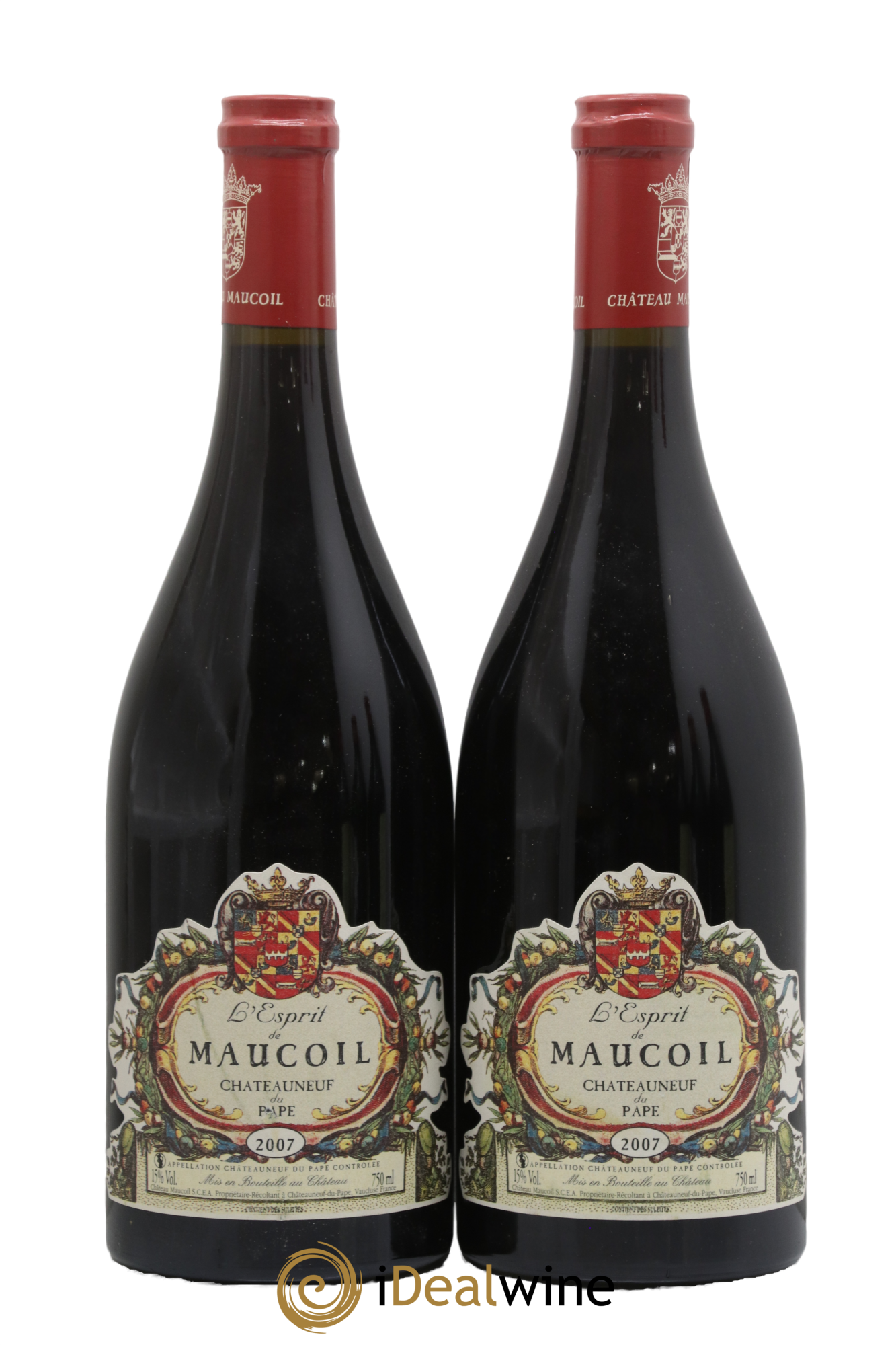 Châteauneuf-du-Pape Esprit de Maucoil Château Maucoil 2007 - Lotto di 2 bottiglie - 0