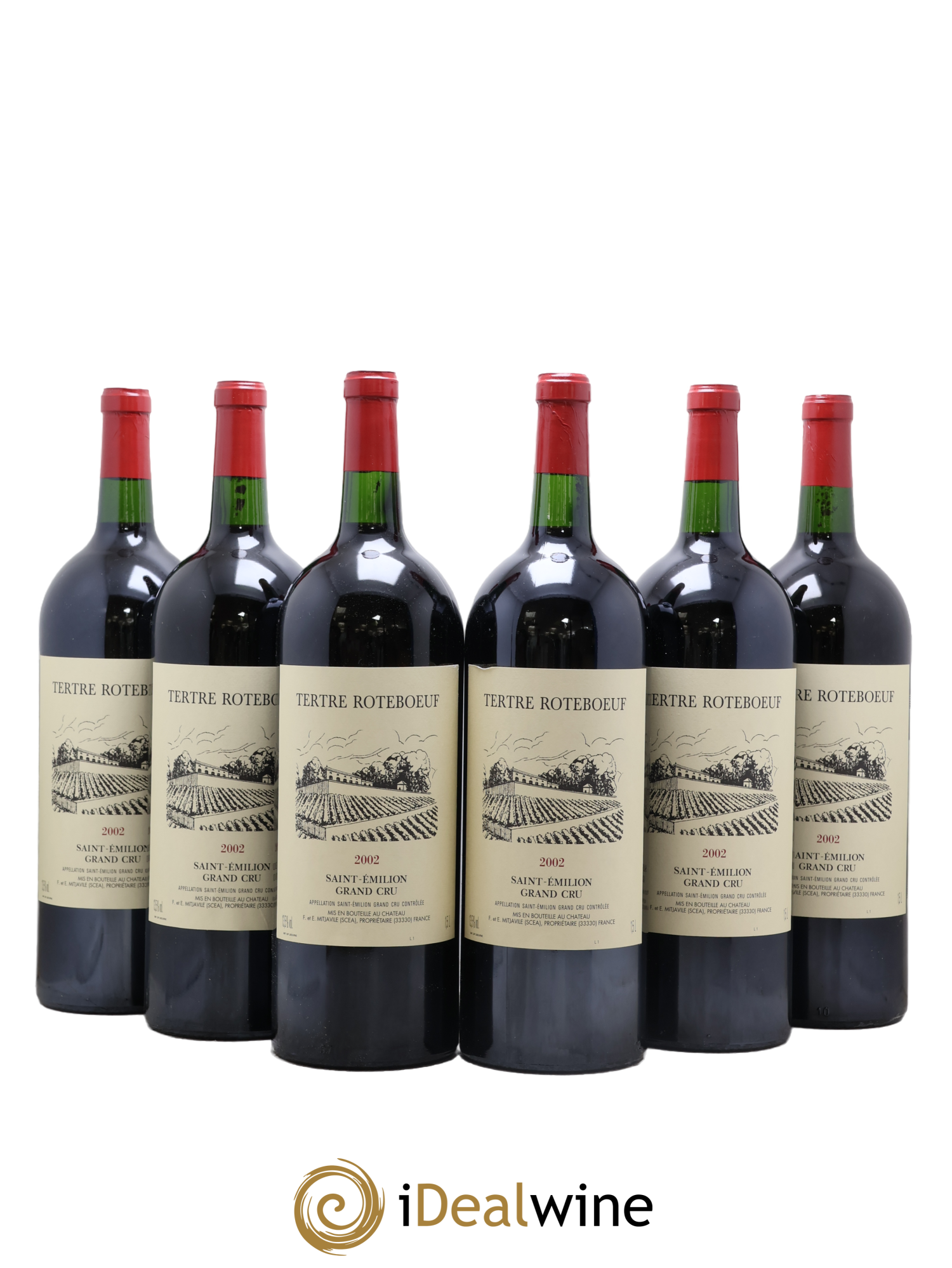 Château Tertre Roteboeuf 2002 - Lotto di 6 magnum - 0