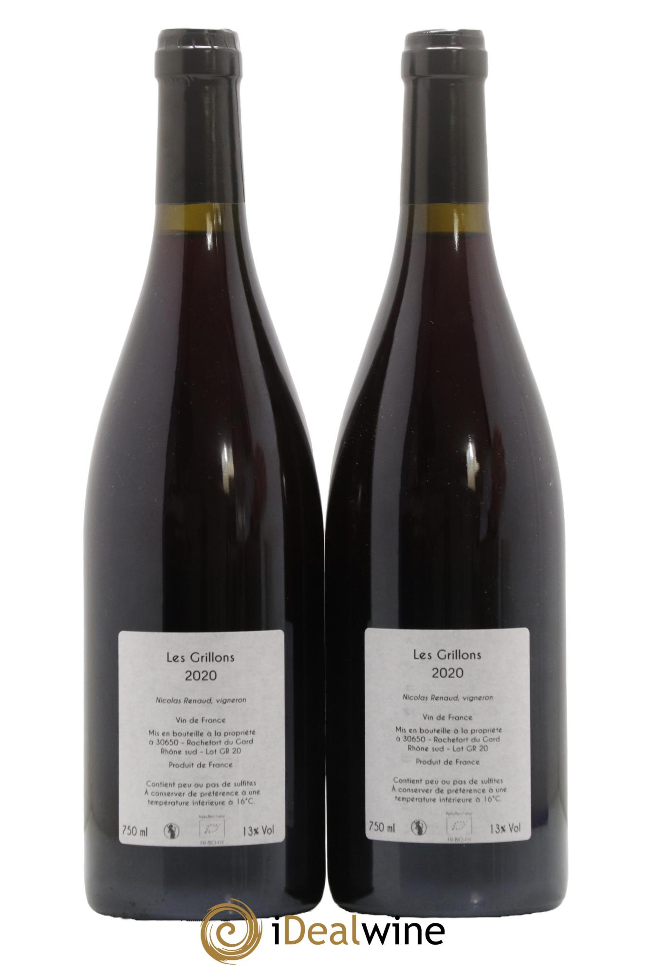 Vin de France Clos des Grillons 2020 - Lot de 2 bouteilles - 1
