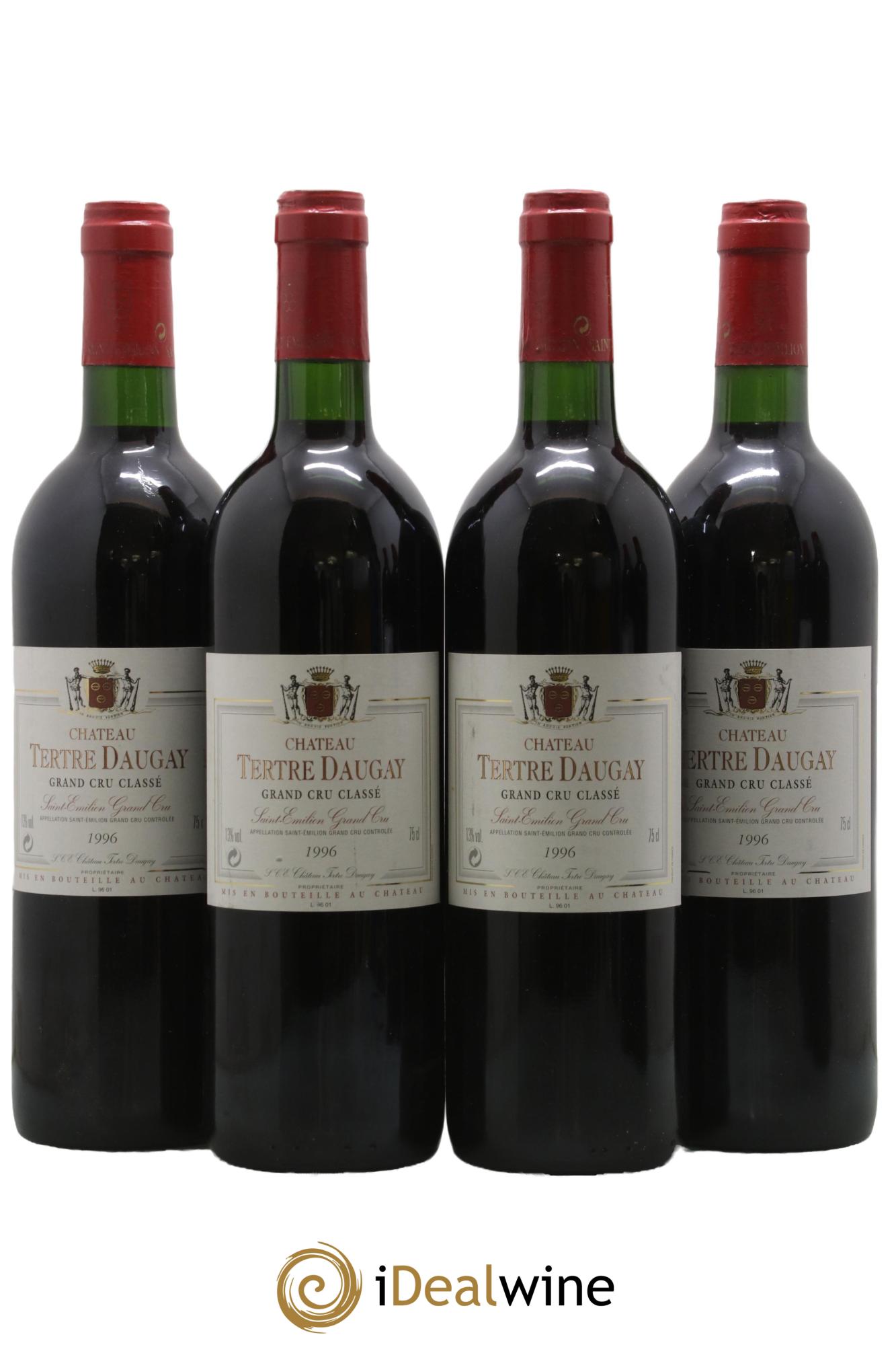Château Tertre Daugay Grand Cru Classé 1996 - Lot de 4 bouteilles - 0