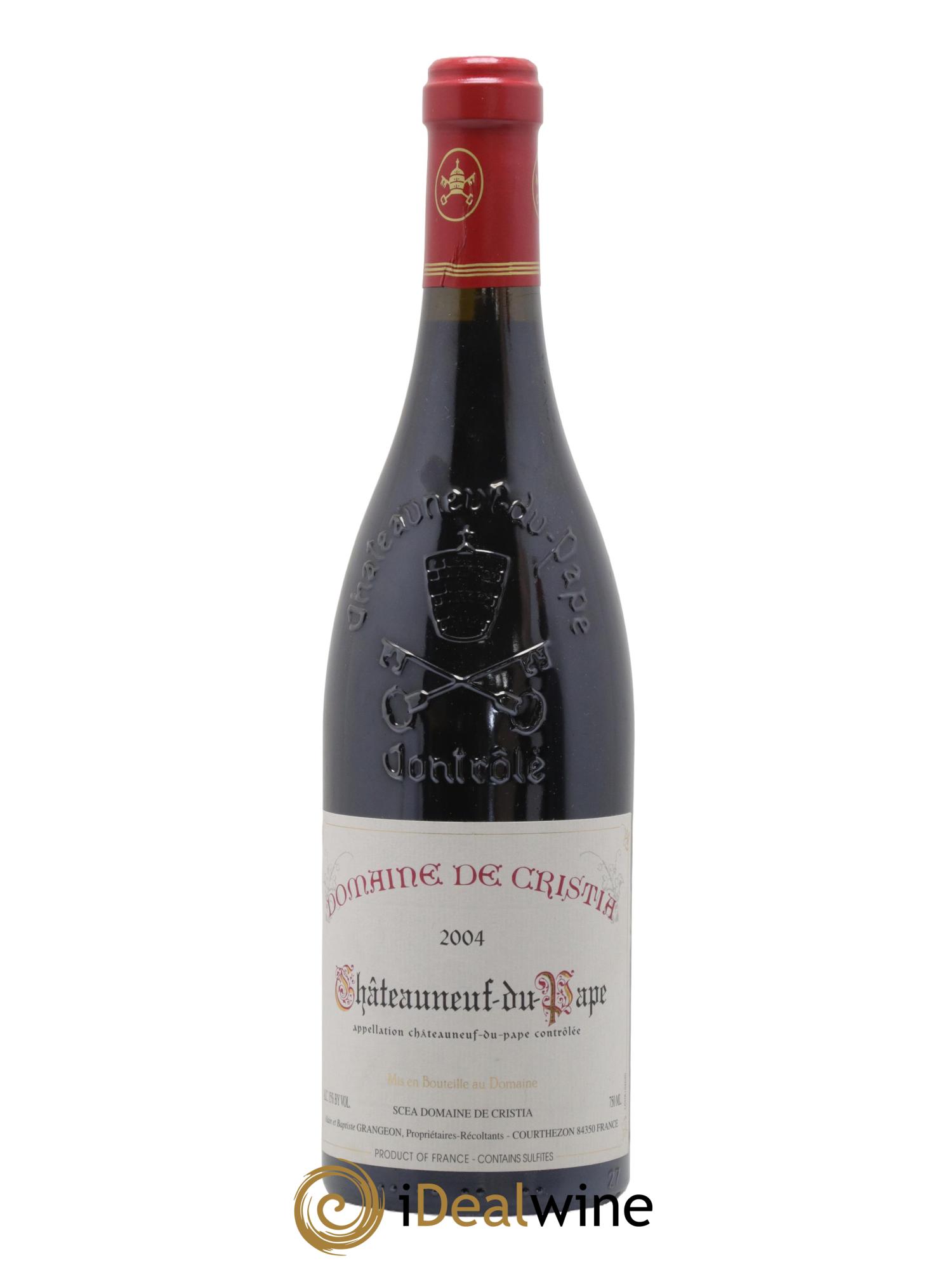 Châteauneuf-du-Pape Domaine de Cristia 2004 - Lot de 1 bouteille - 0