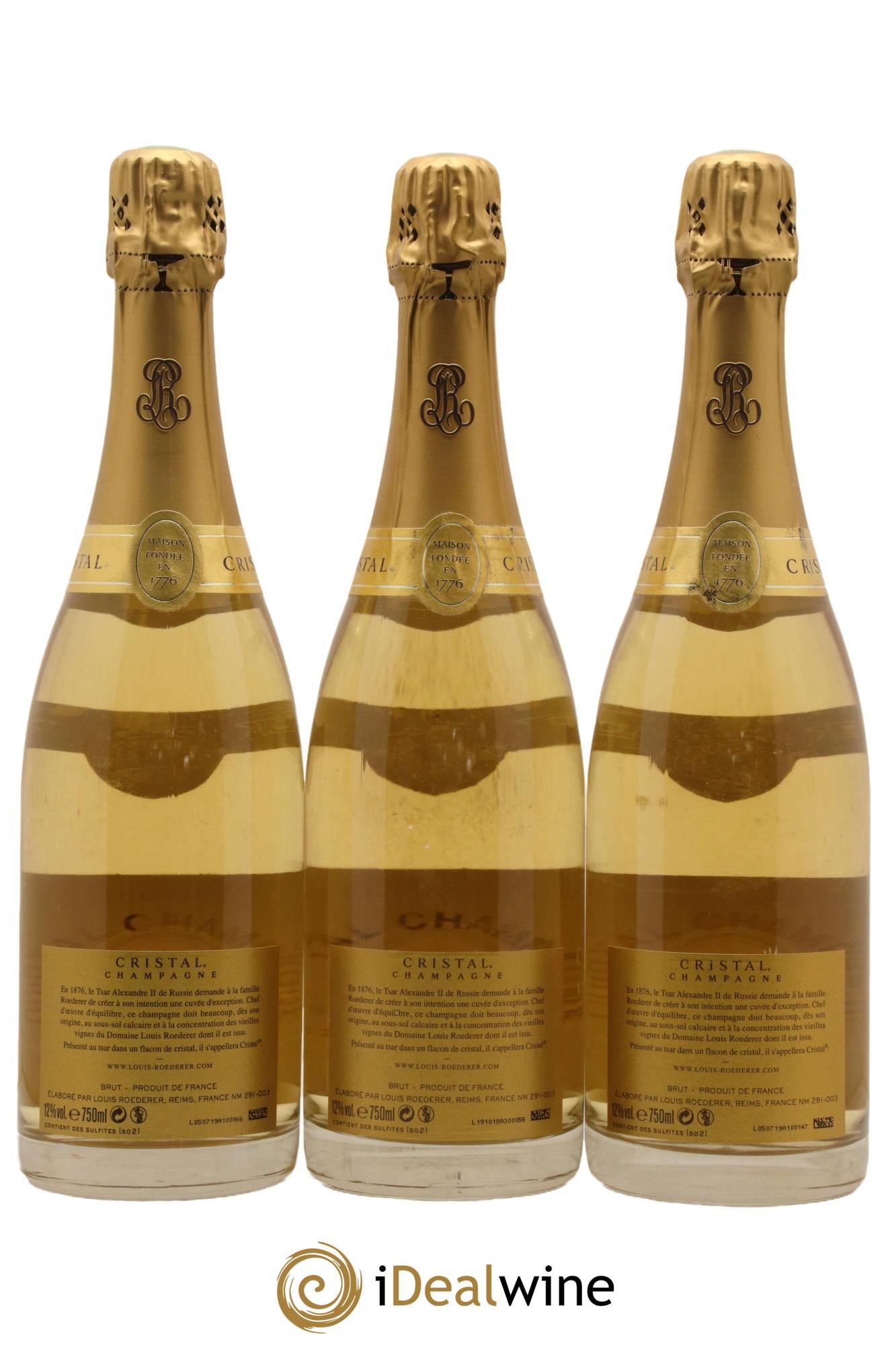 Cristal Louis Roederer 2008 - Lot de 3 bouteilles - 1