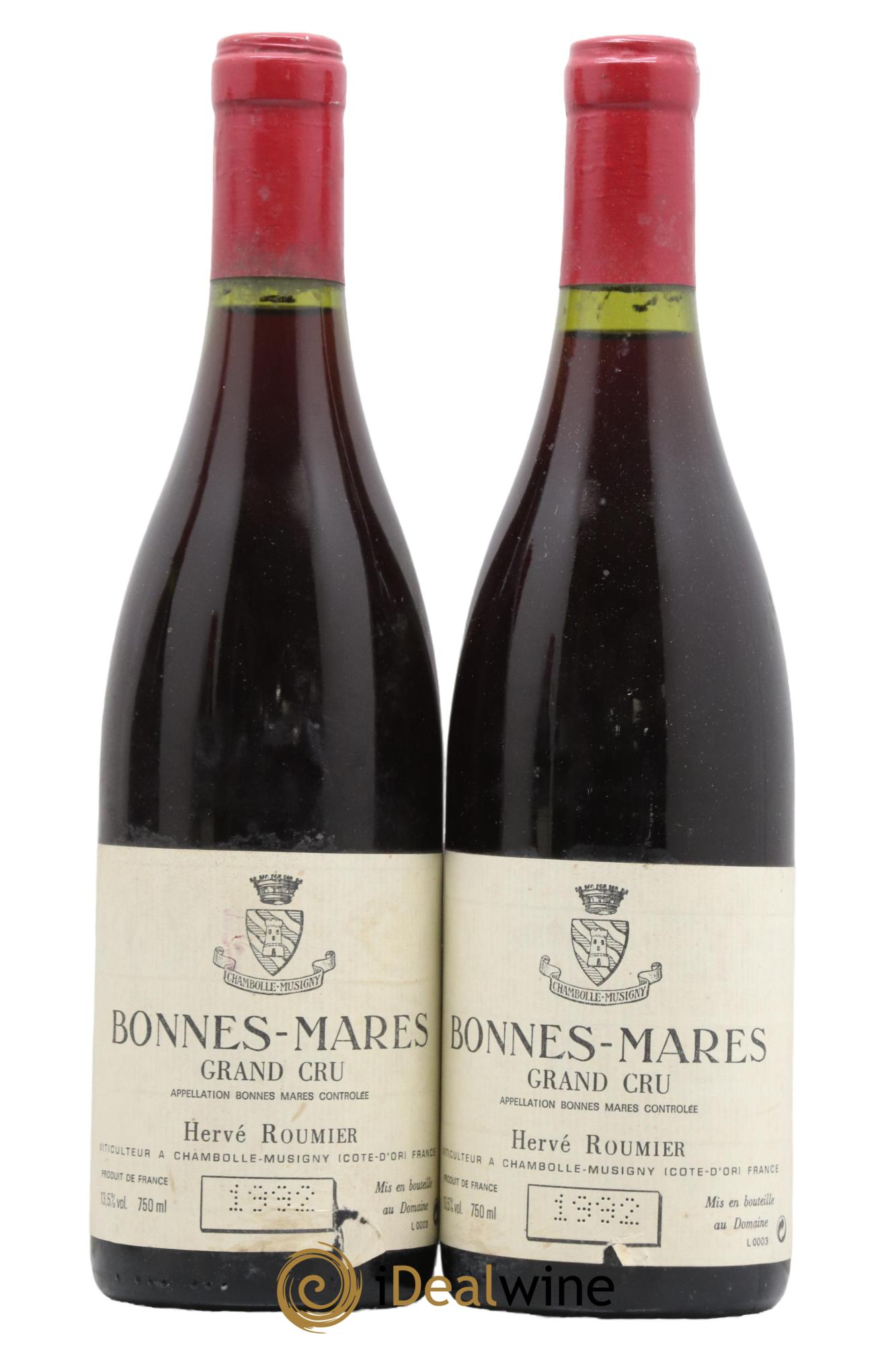 Bonnes-Mares Grand Cru Hervé Roumier 1992 - Lot de 2 bouteilles - 0