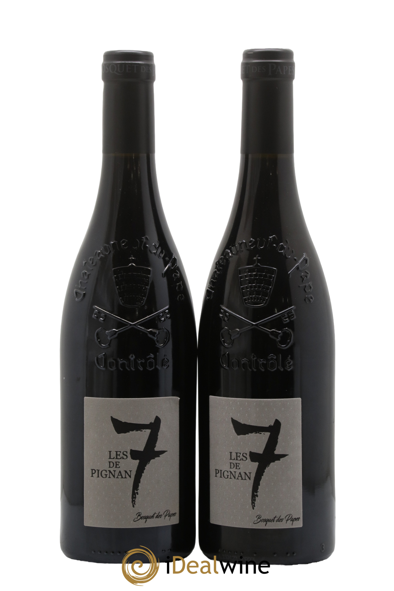 Châteauneuf-du-Pape Les 7 de Pignan Bosquet des Papes 2022 - Lot of 2 bottles - 0