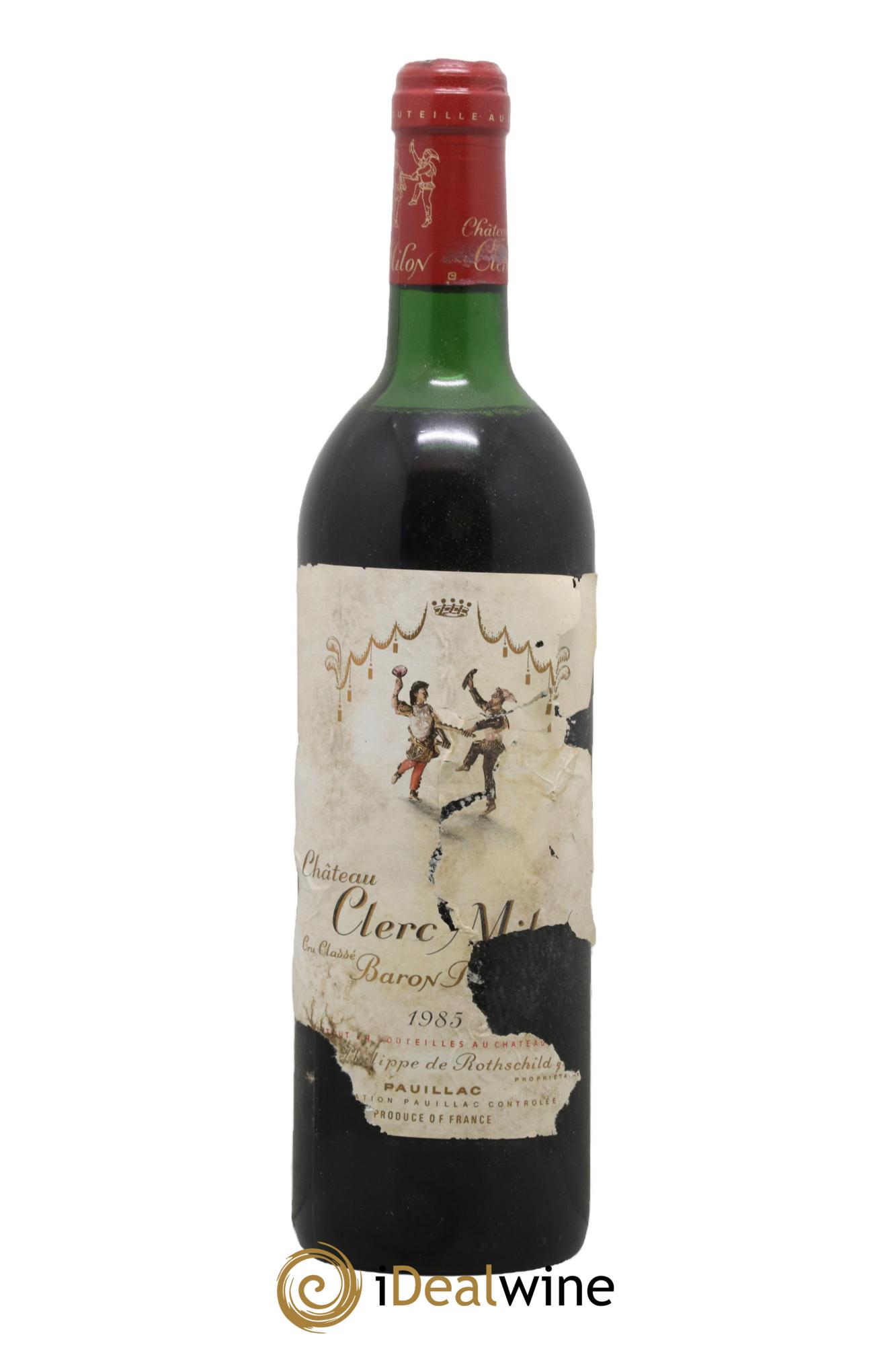 Château Clerc Milon 5ème Grand Cru Classé 1985 - Lot de 1 bouteille - 0