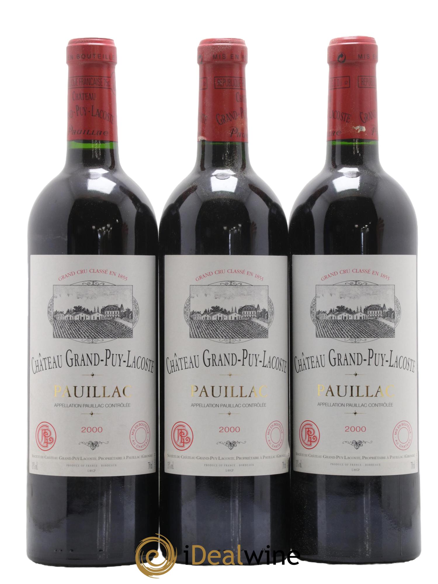 Château Grand Puy Lacoste 5ème Grand Cru Classé 2000 - Posten von 12 Flaschen - 3